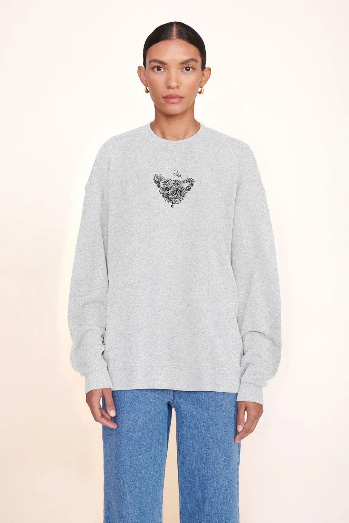 STAUD CUSTOM STAUD x C.BONZ OVERSIZED SWEATSHIRT | GREY