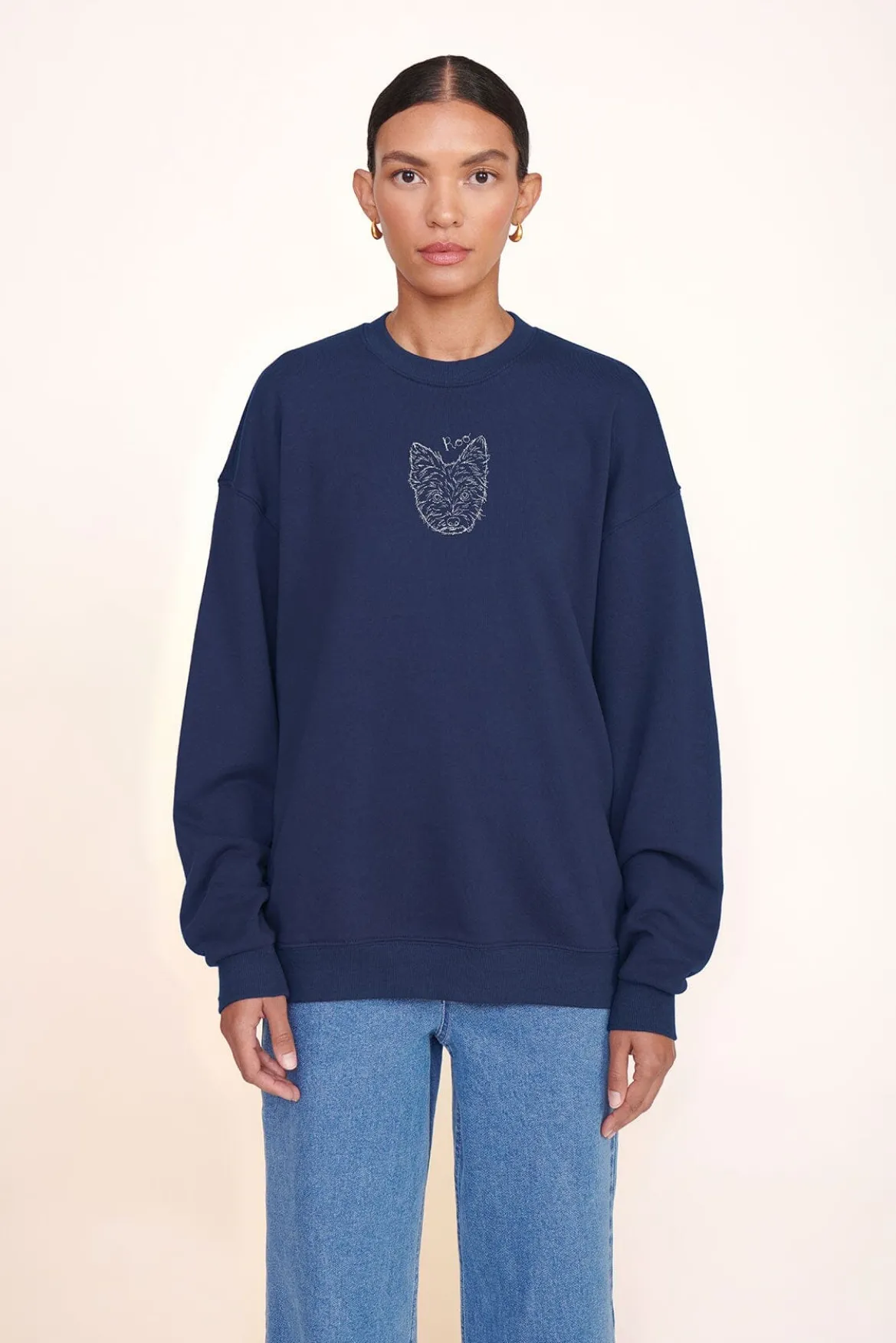 STAUD CUSTOM STAUD x C.BONZ OVERSIZED SWEATSHIRT | NAVY