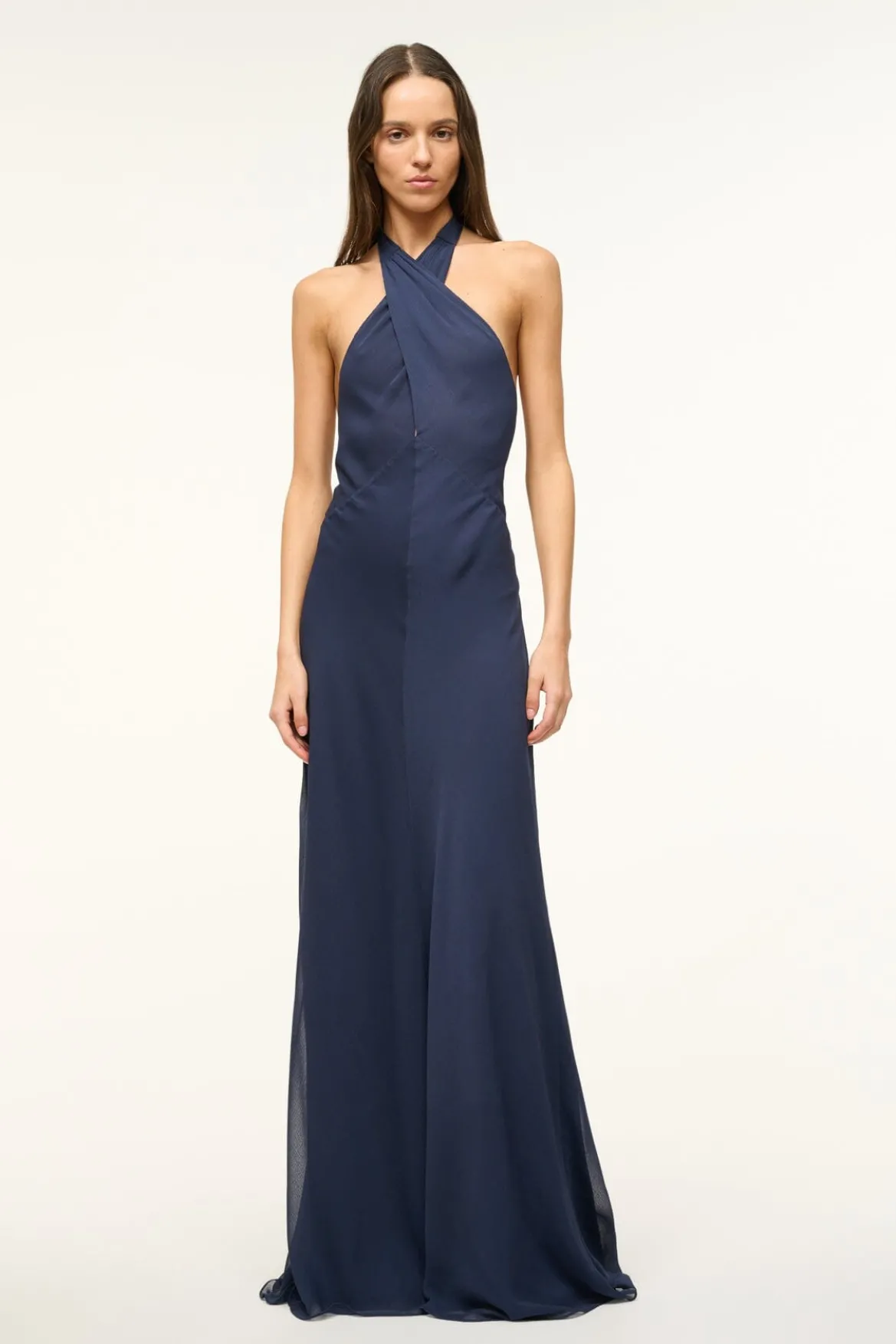 STAUD DAWN DRESS NAVY