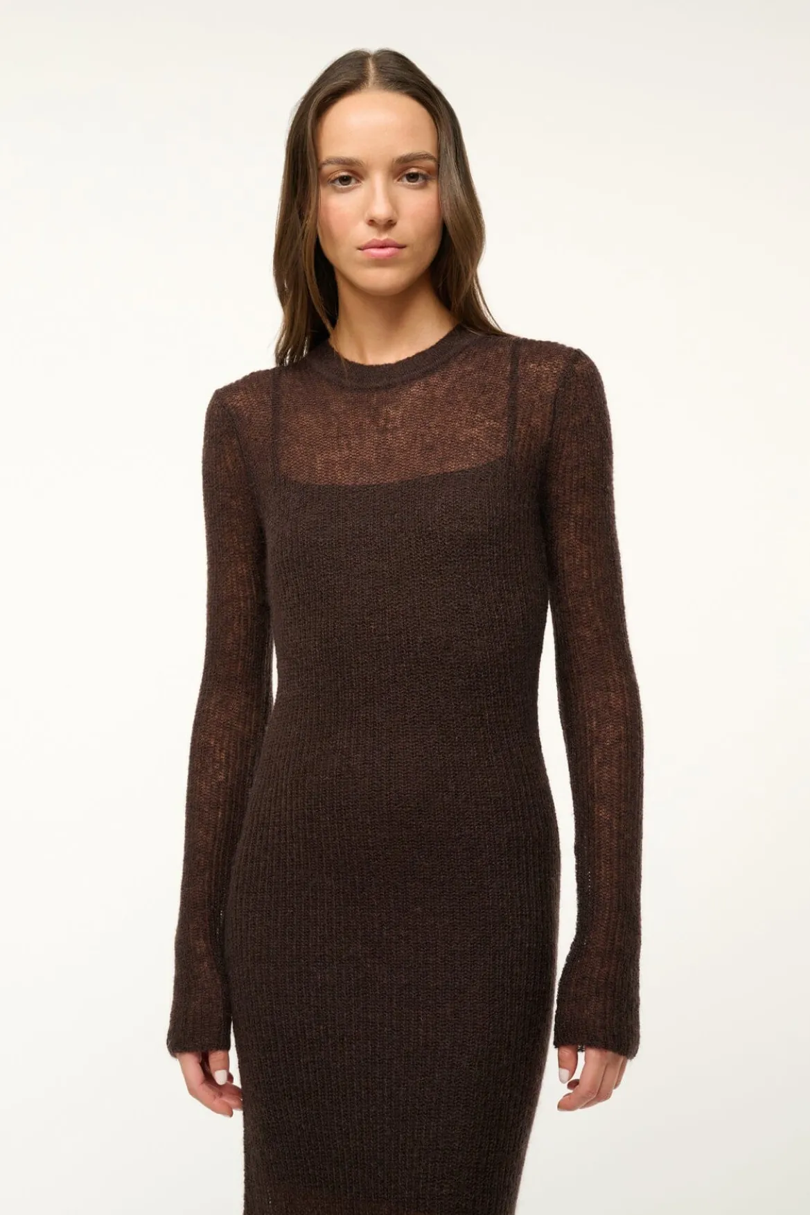 STAUD EIZA DRESS EARTH