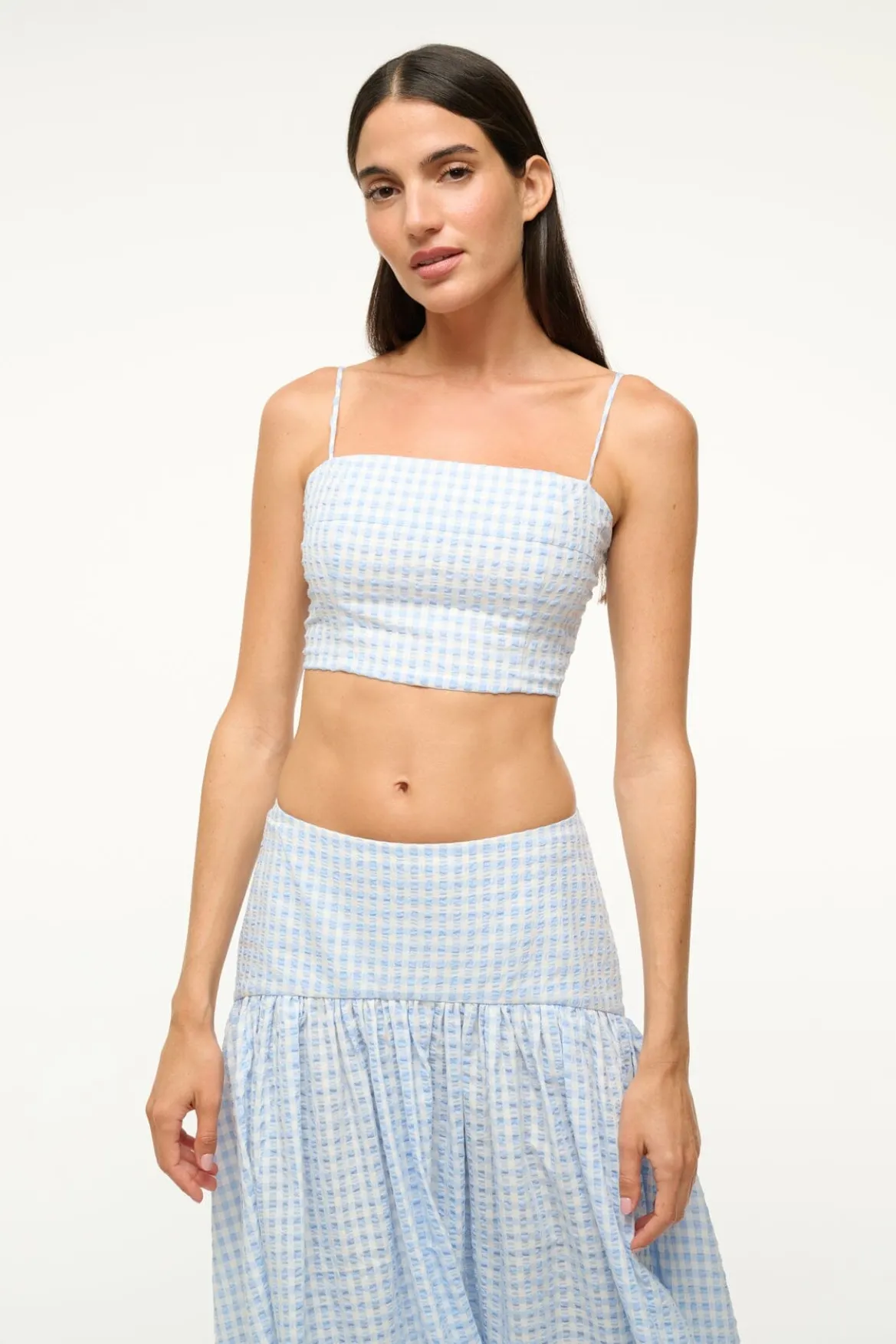 STAUD FEDERICO TANK SKY GINGHAM