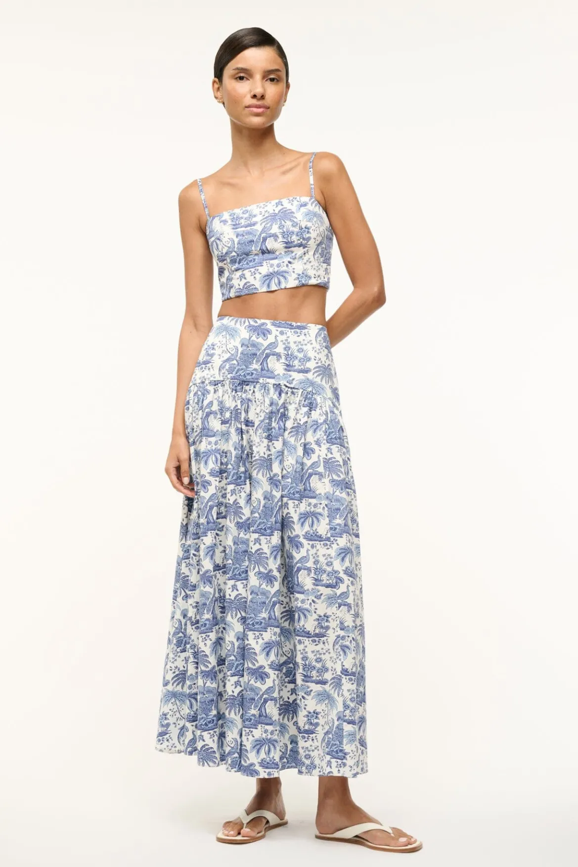 STAUD FEDERICO TANK BLUE TOILE