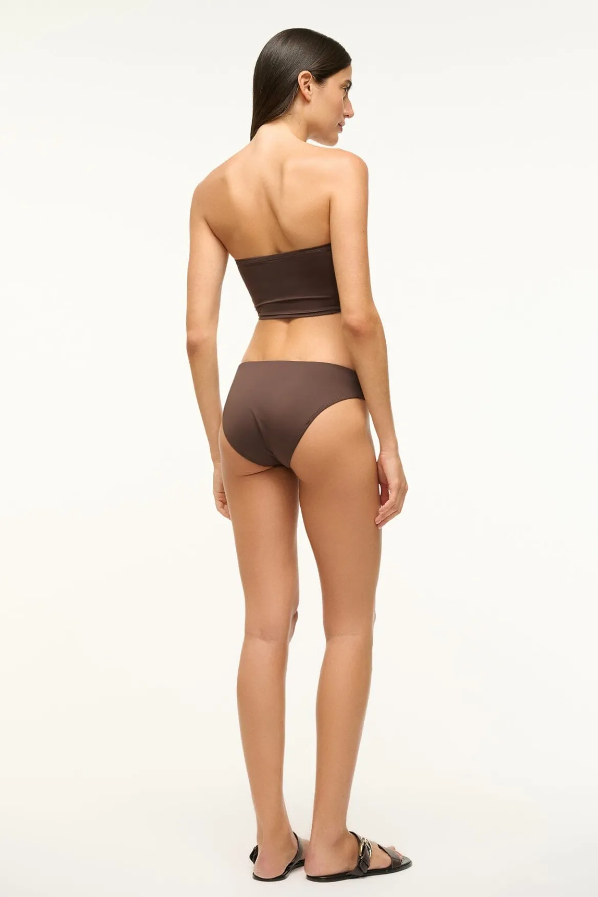 STAUD GEMMA BIKINI BOTTOM DARK CHOCOLATE