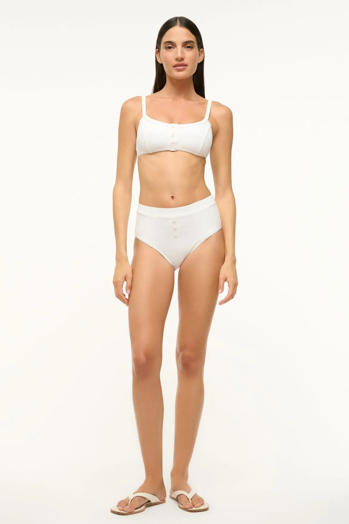STAUD GIA BIKINI BOTTOM BRIGHT WHITE