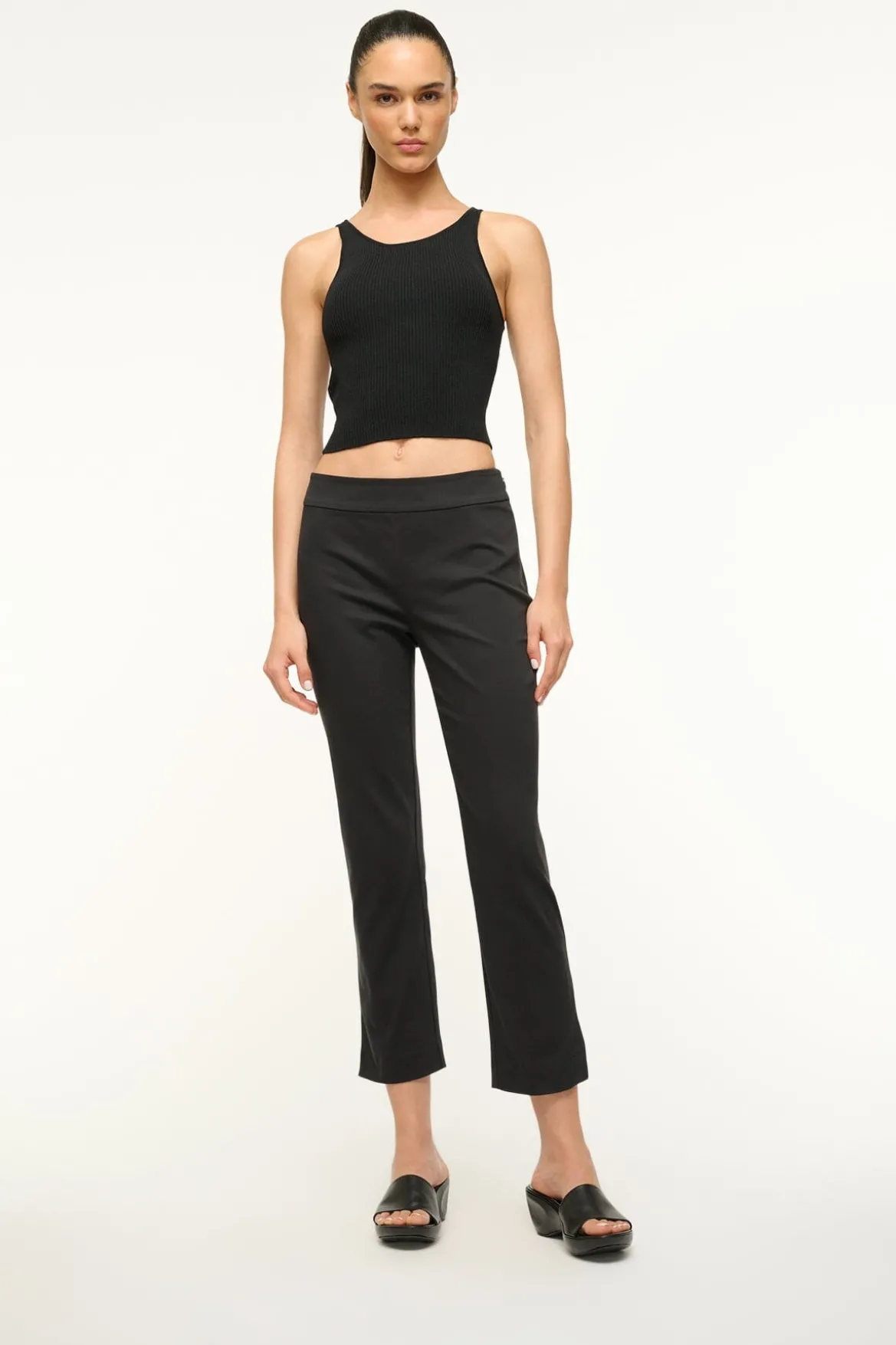 STAUD GINNY WEDGE BLACK