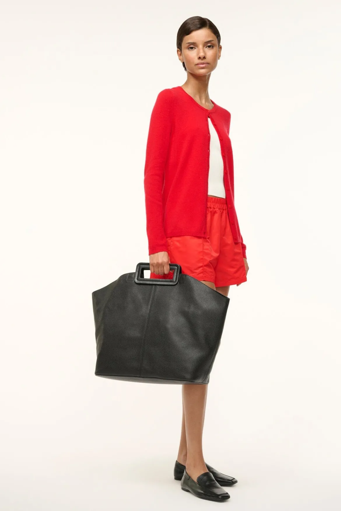 STAUD GRANDE TOTE BAG BLACK