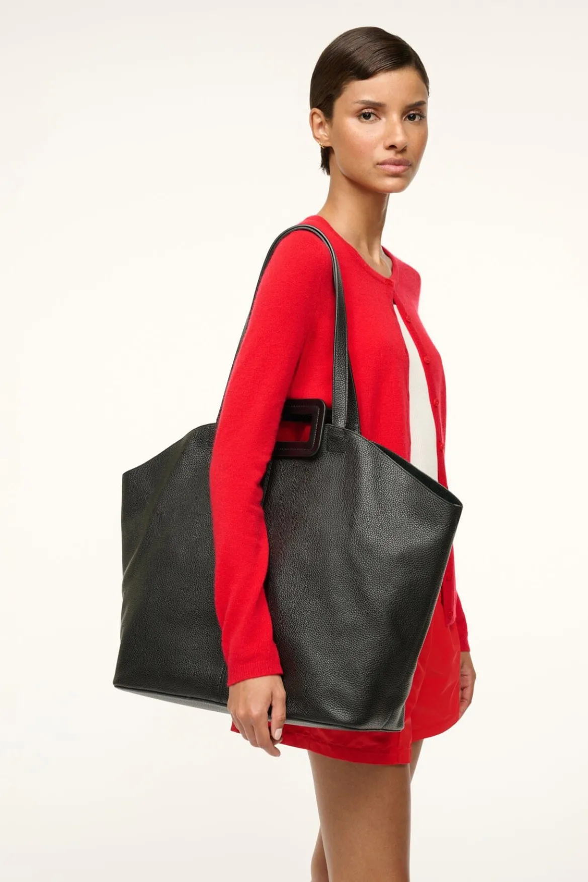 STAUD GRANDE TOTE BAG BLACK