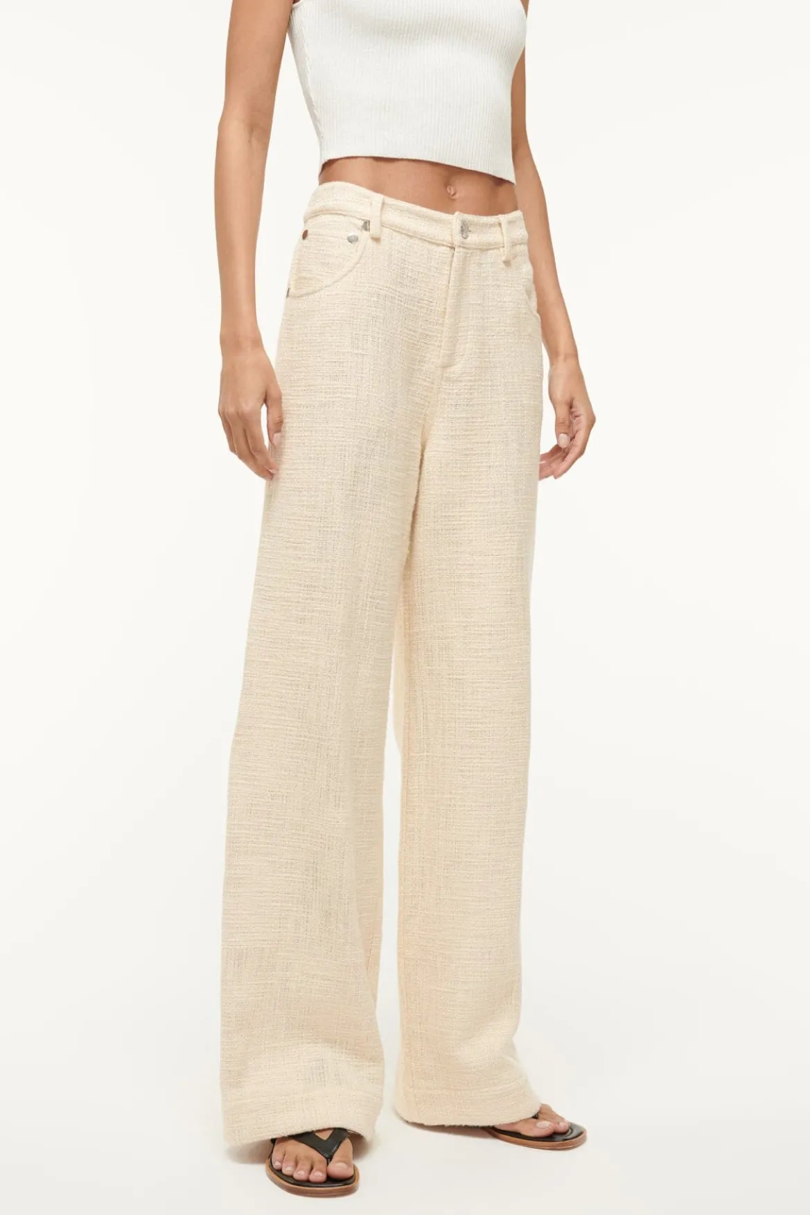 STAUD GRAYSON PANT IVORY