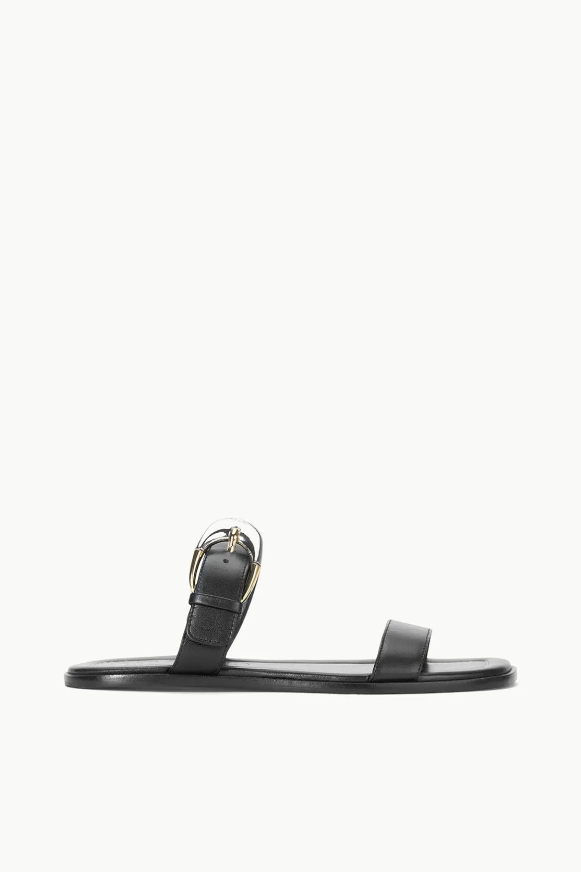 STAUD HARLOW FLAT SANDAL BLACK