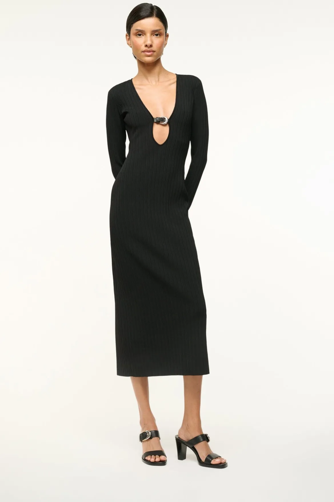 STAUD HARLOW HIGH HEEL SANDAL BLACK