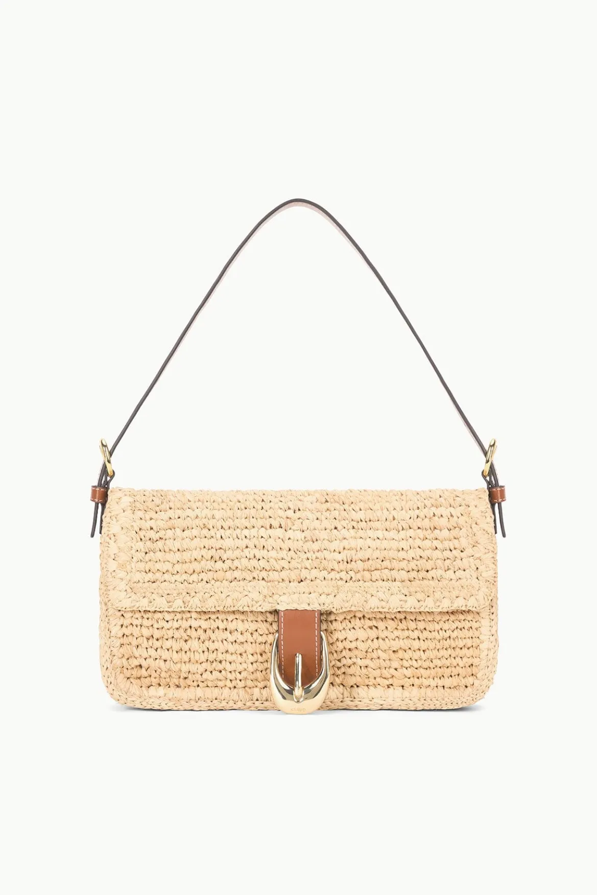 STAUD HARLOW RAFFIA BAG NATURAL TAN