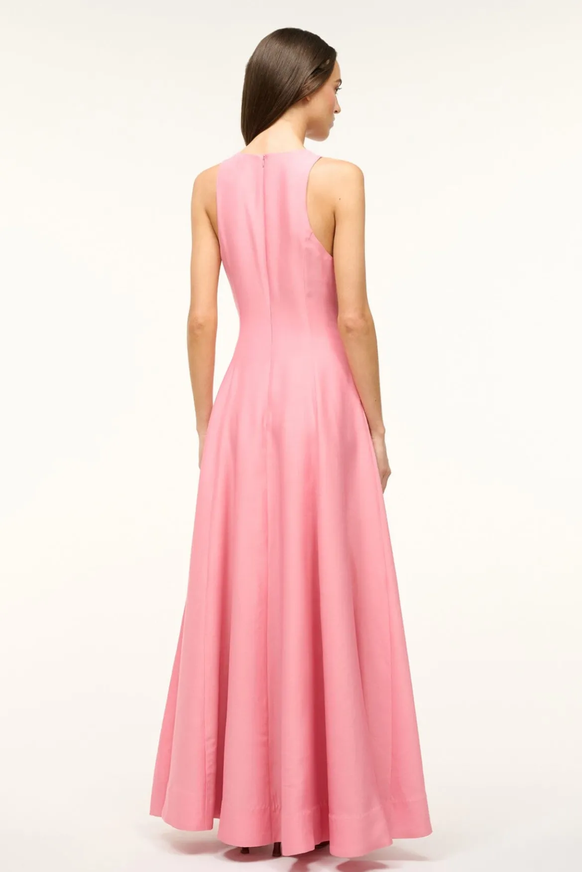 STAUD HEIKE DRESS DAMASK PINK