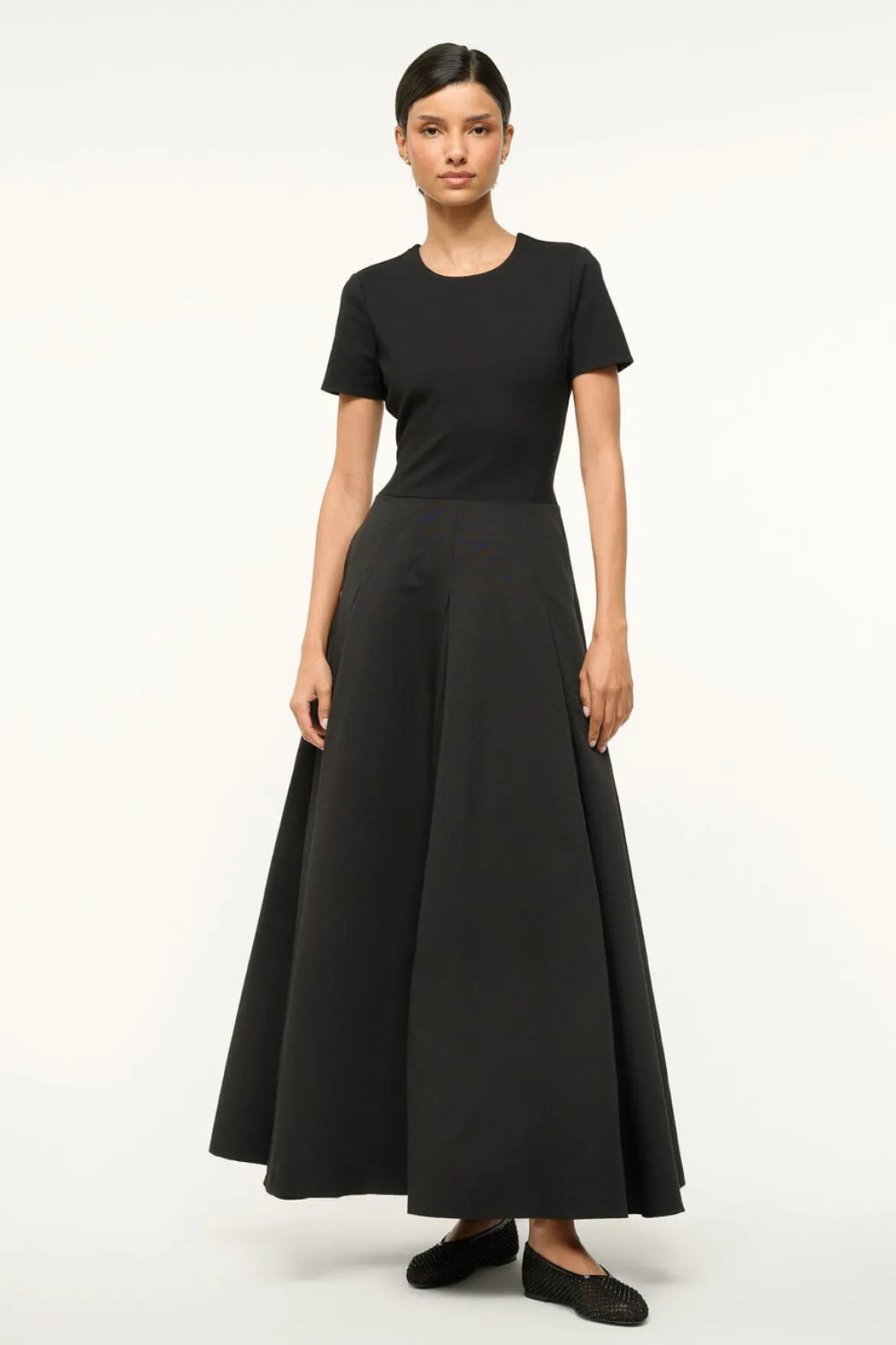 STAUD HOPPER DRESS BLACK