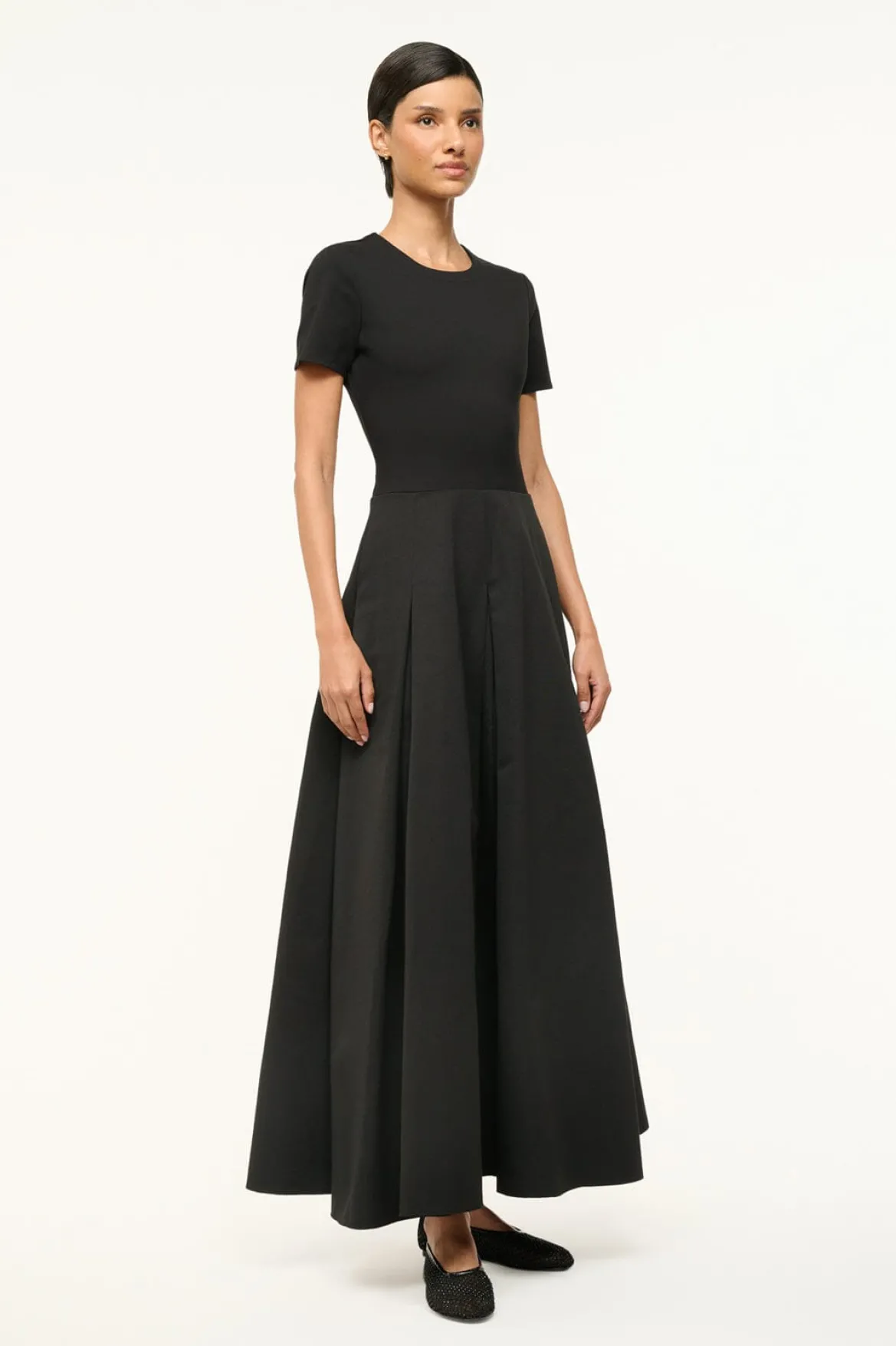 STAUD HOPPER DRESS BLACK