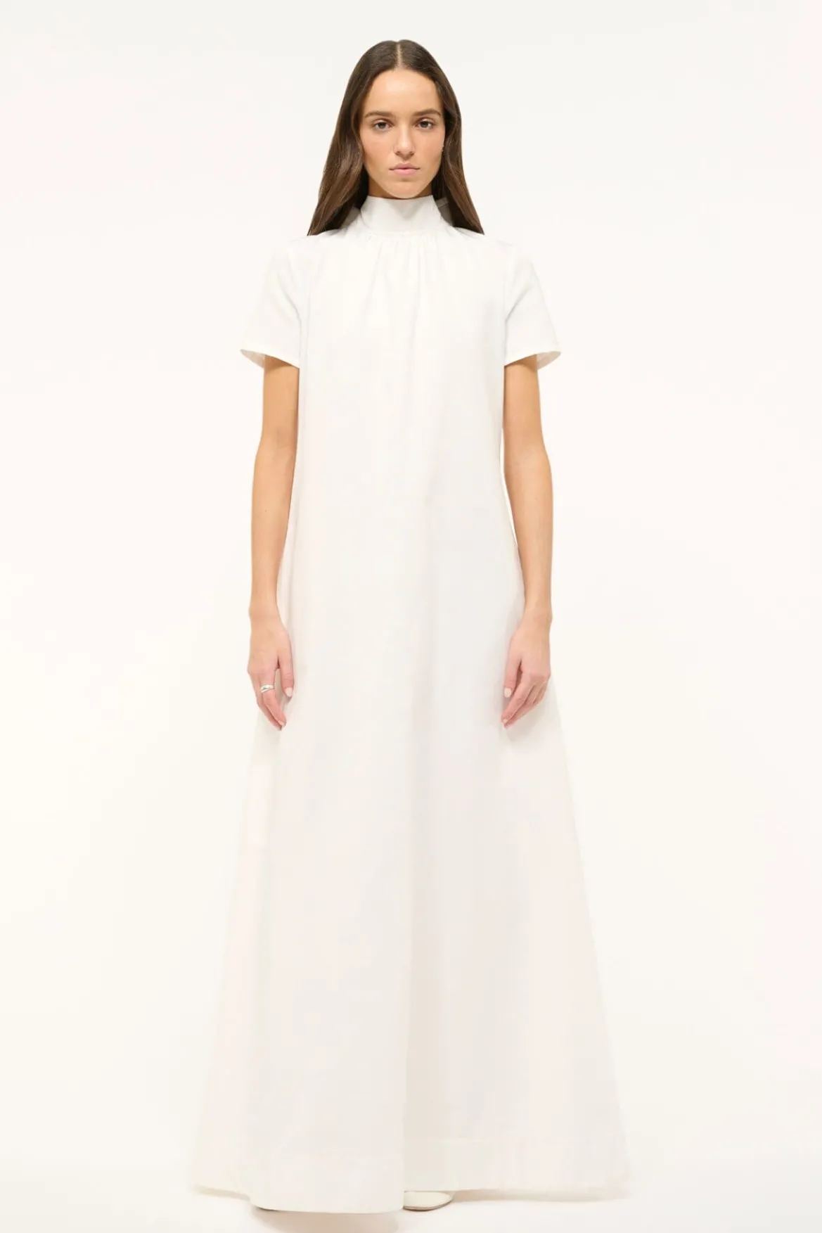 STAUD ILANA DRESS WHITE