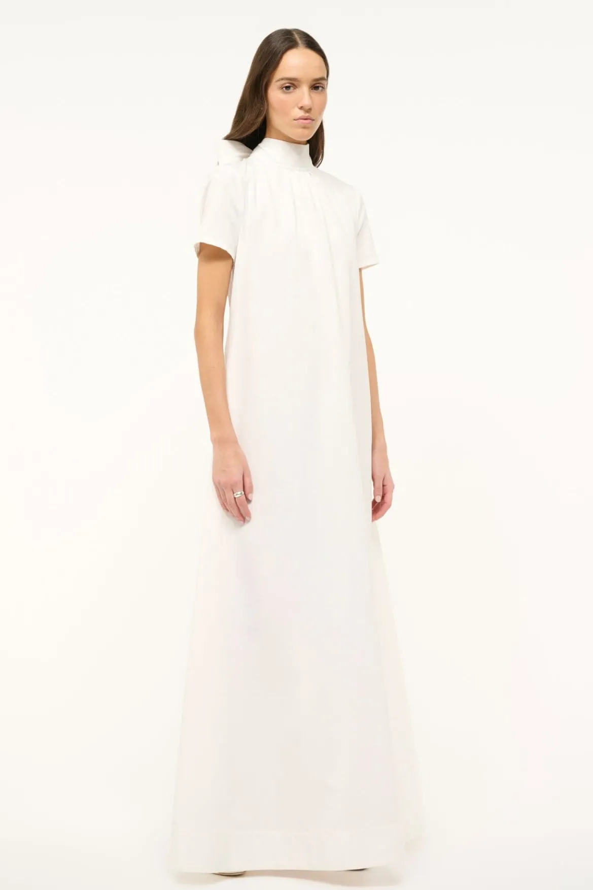 STAUD ILANA DRESS WHITE