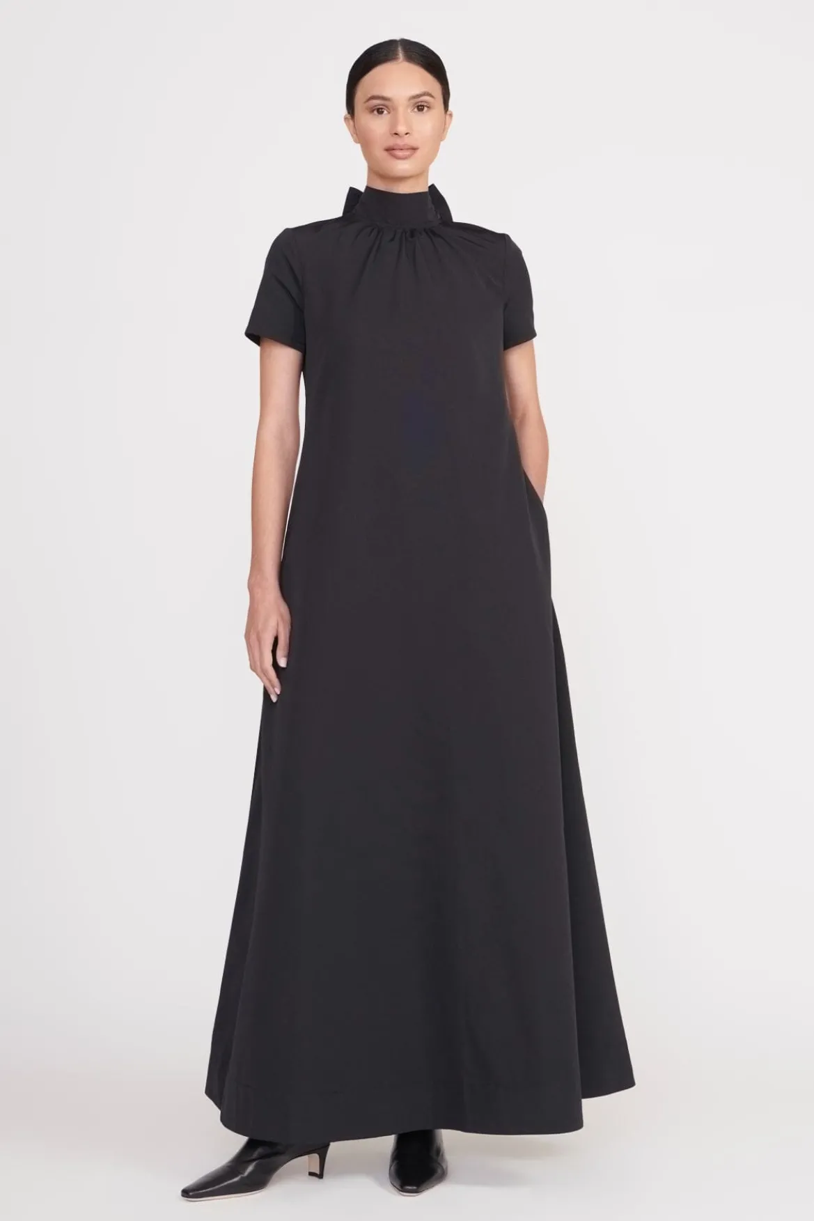 STAUD ILANA DRESS BLACK