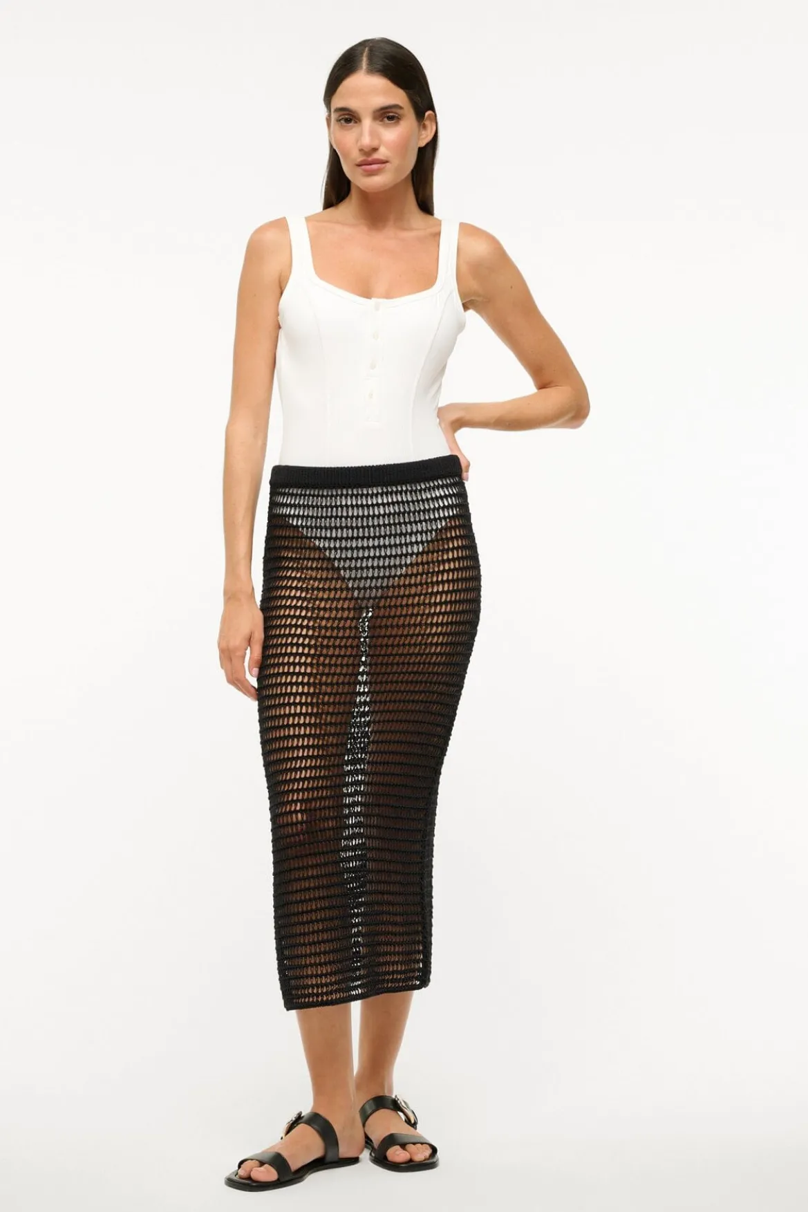 STAUD INES SKIRT BLACK