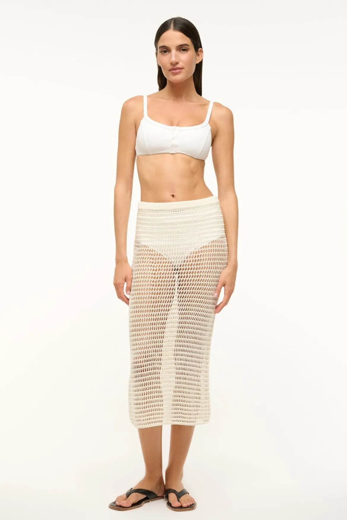 STAUD INES SKIRT IVORY