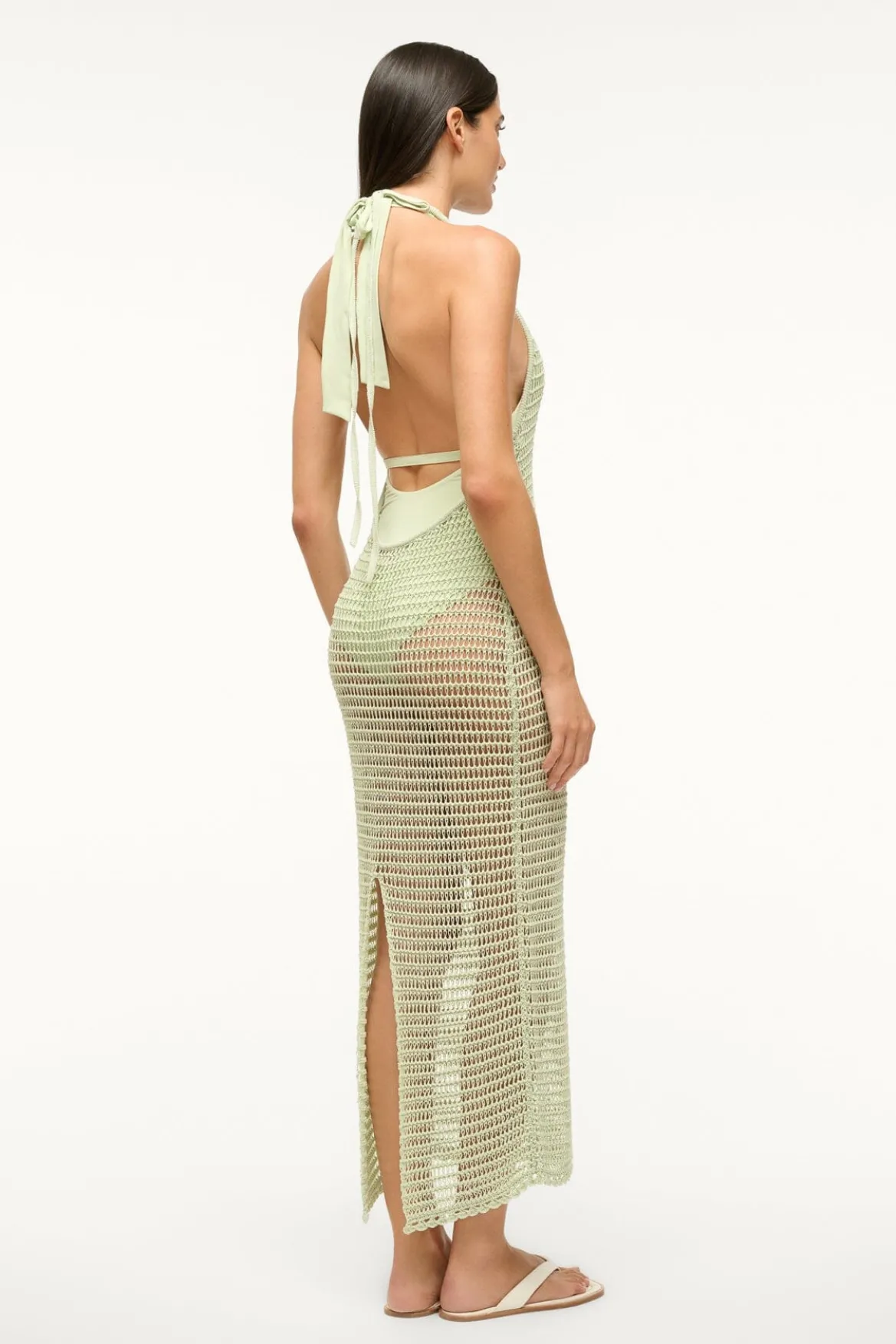 STAUD JANE DRESS PALE JADE