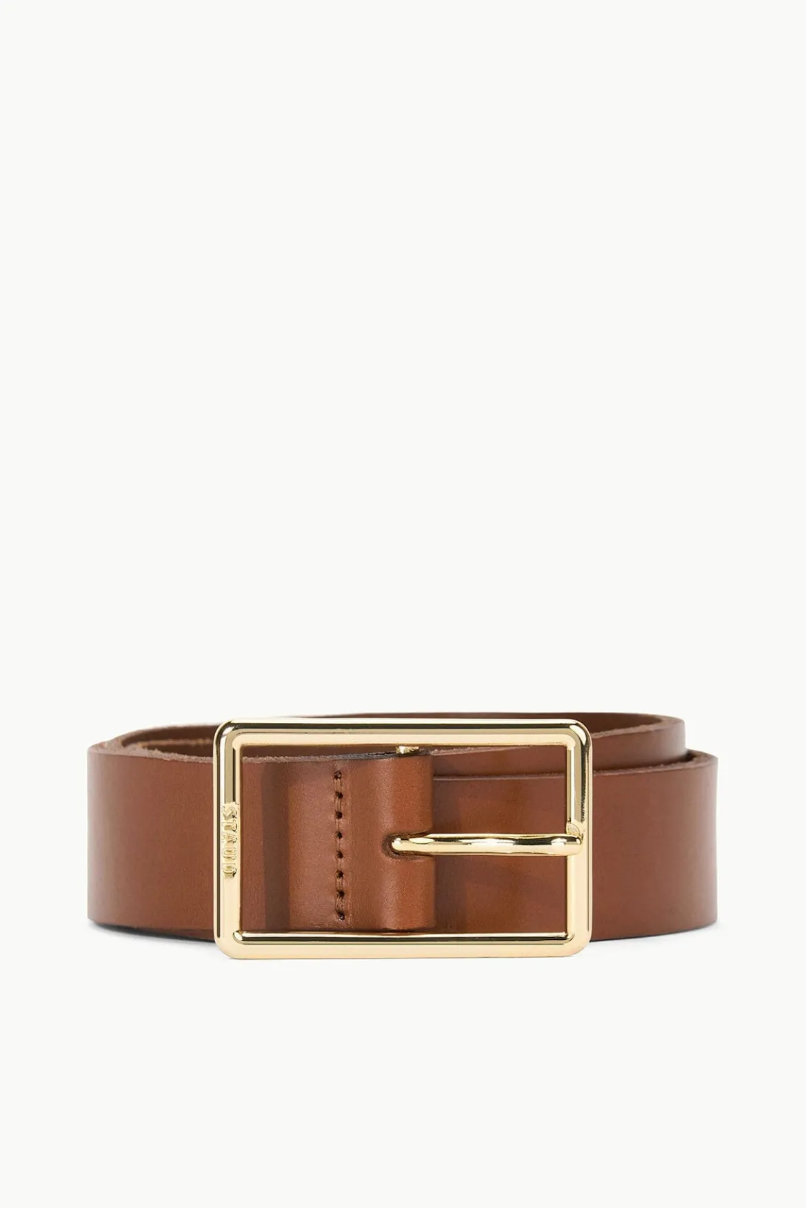 STAUD JEANS BELT - TAN YELLOW GOLD