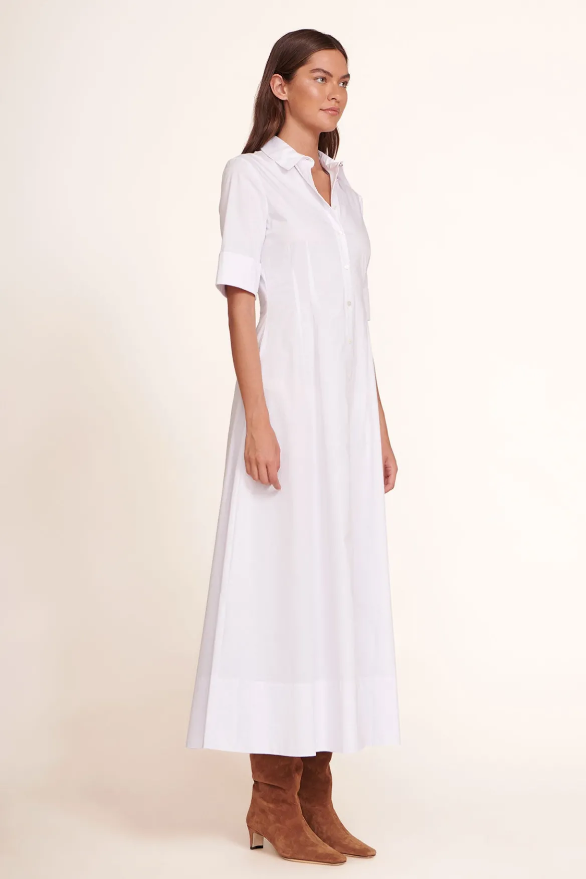 STAUD JOAN MAXI DRESS | WHITE