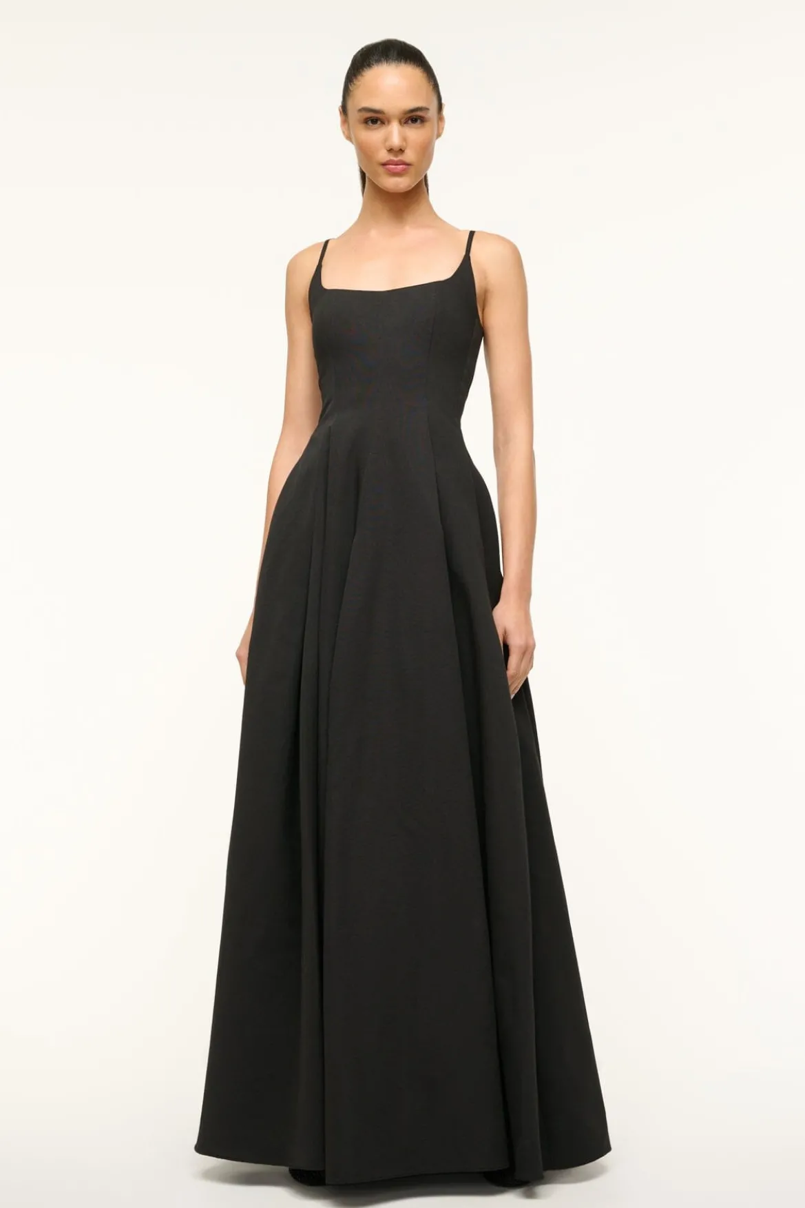 STAUD JOY MAXI DRESS BLACK