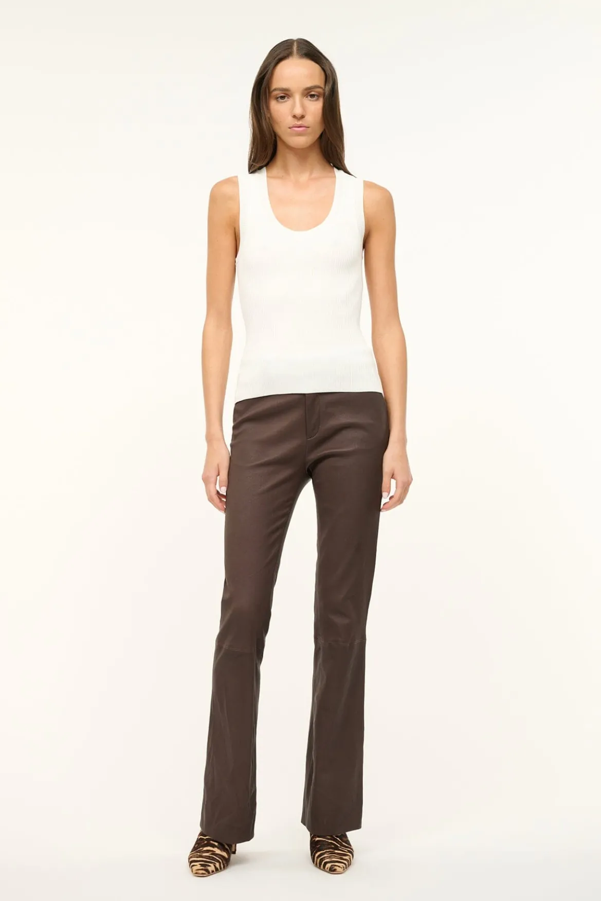 STAUD JULIETTE TOP IVORY