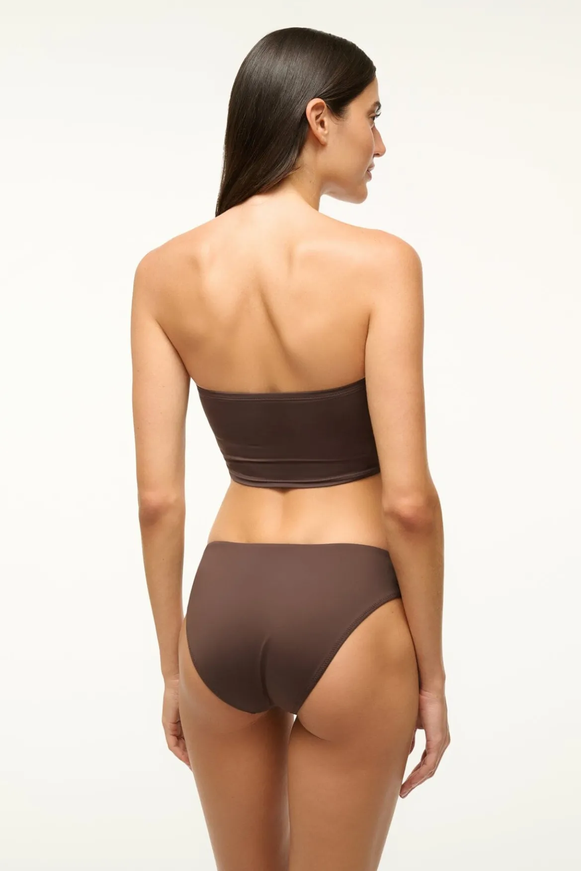 STAUD JUNO BIKINI TOP DARK CHOCOLATE