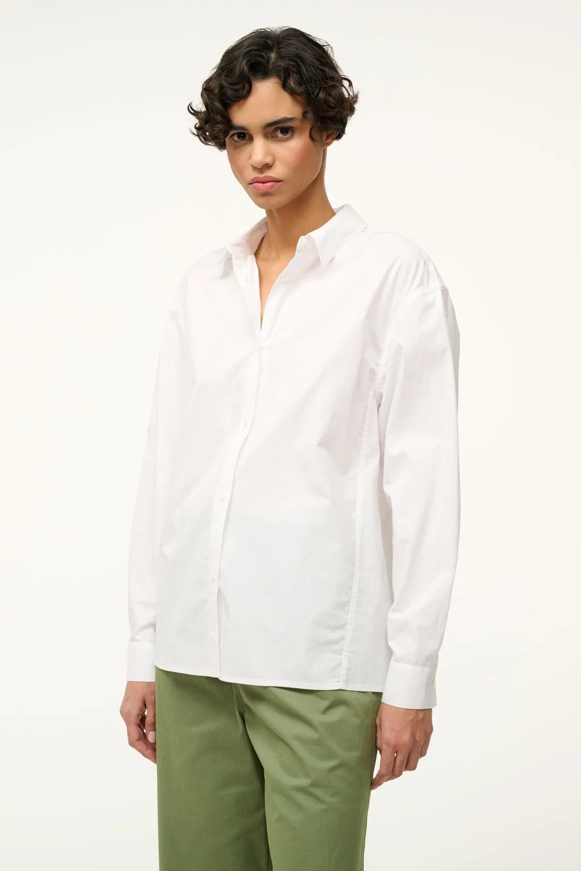 STAUD KELLY SHIRT WHITE