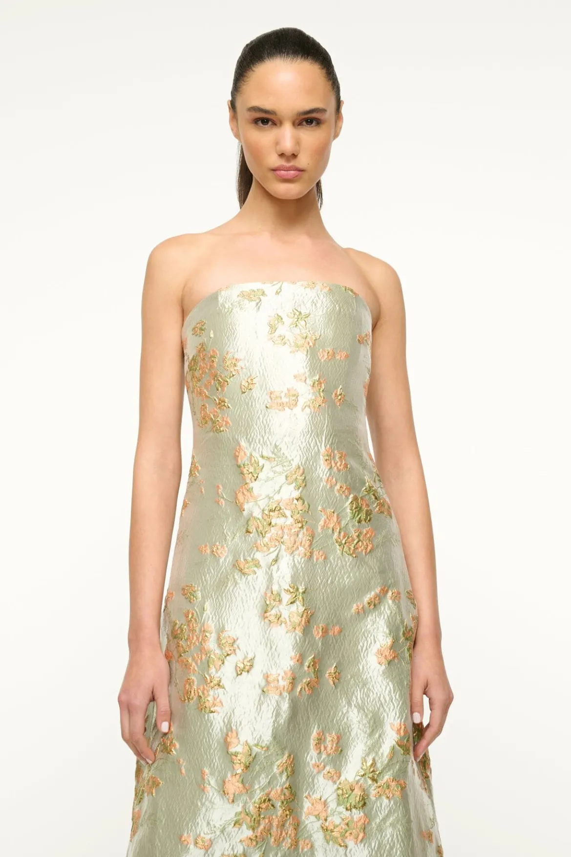 STAUD KENNEDY DRESS METALLIC BLOOM