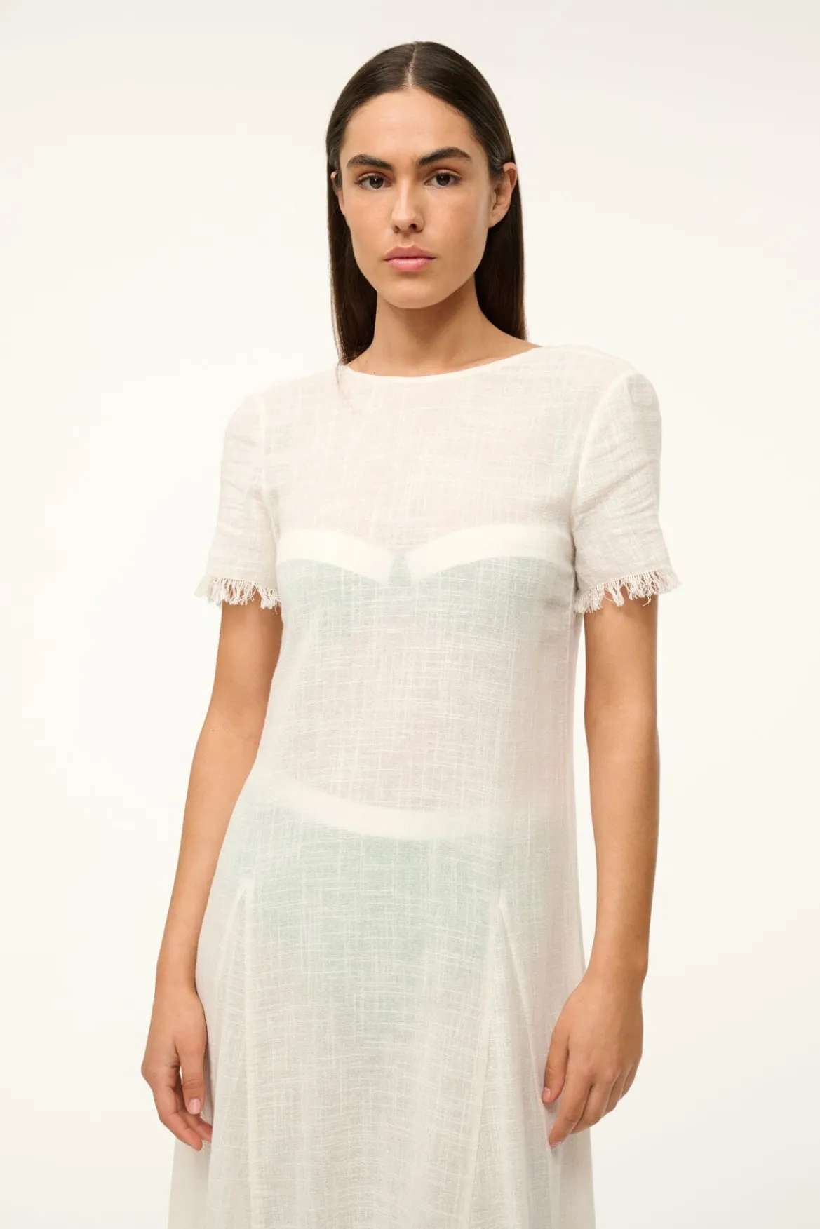 STAUD LE HAVRE DRESS BUTTERCREAM