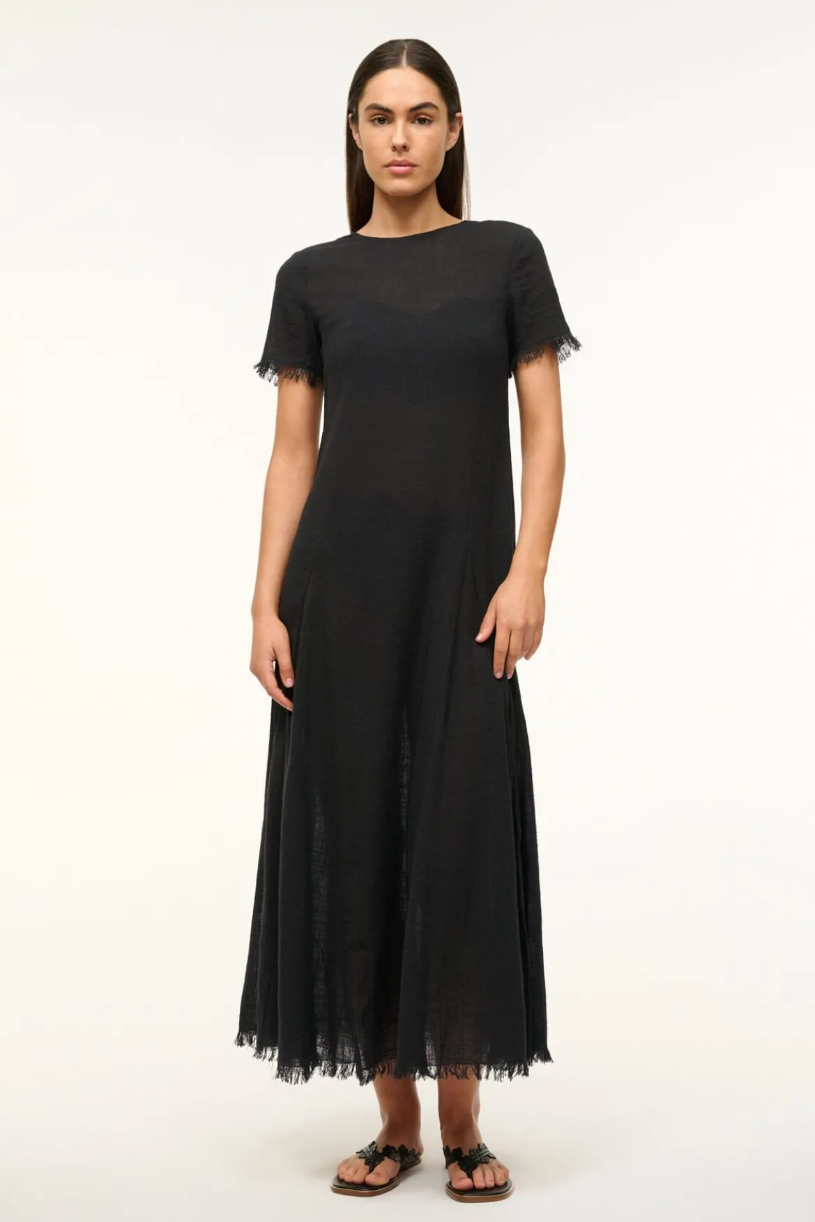 STAUD LE HAVRE DRESS BLACK