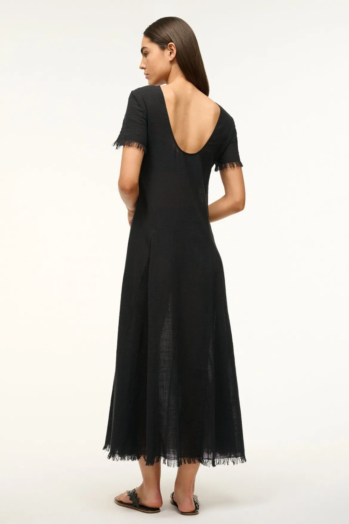 STAUD LE HAVRE DRESS BLACK