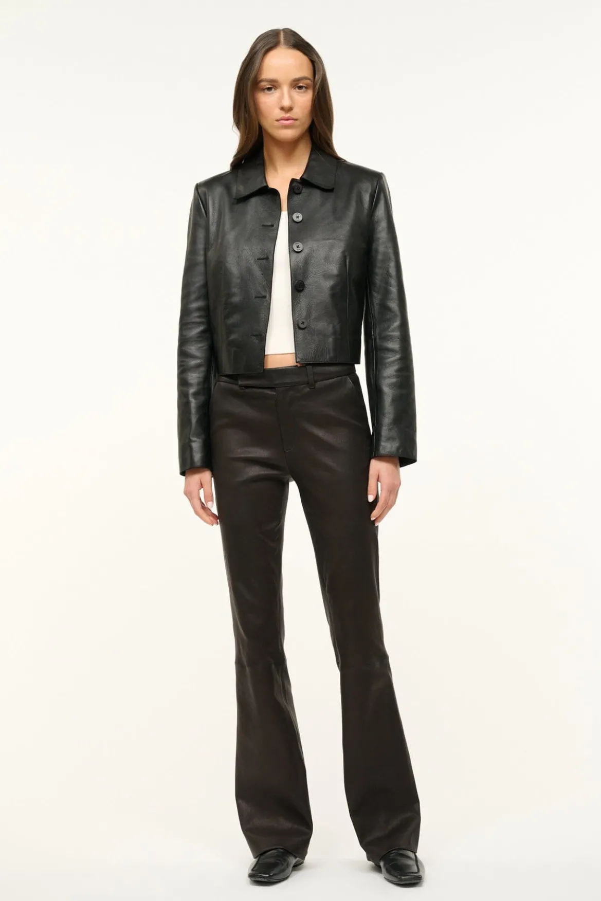 STAUD LEATHER MARINO JACKET BLACK