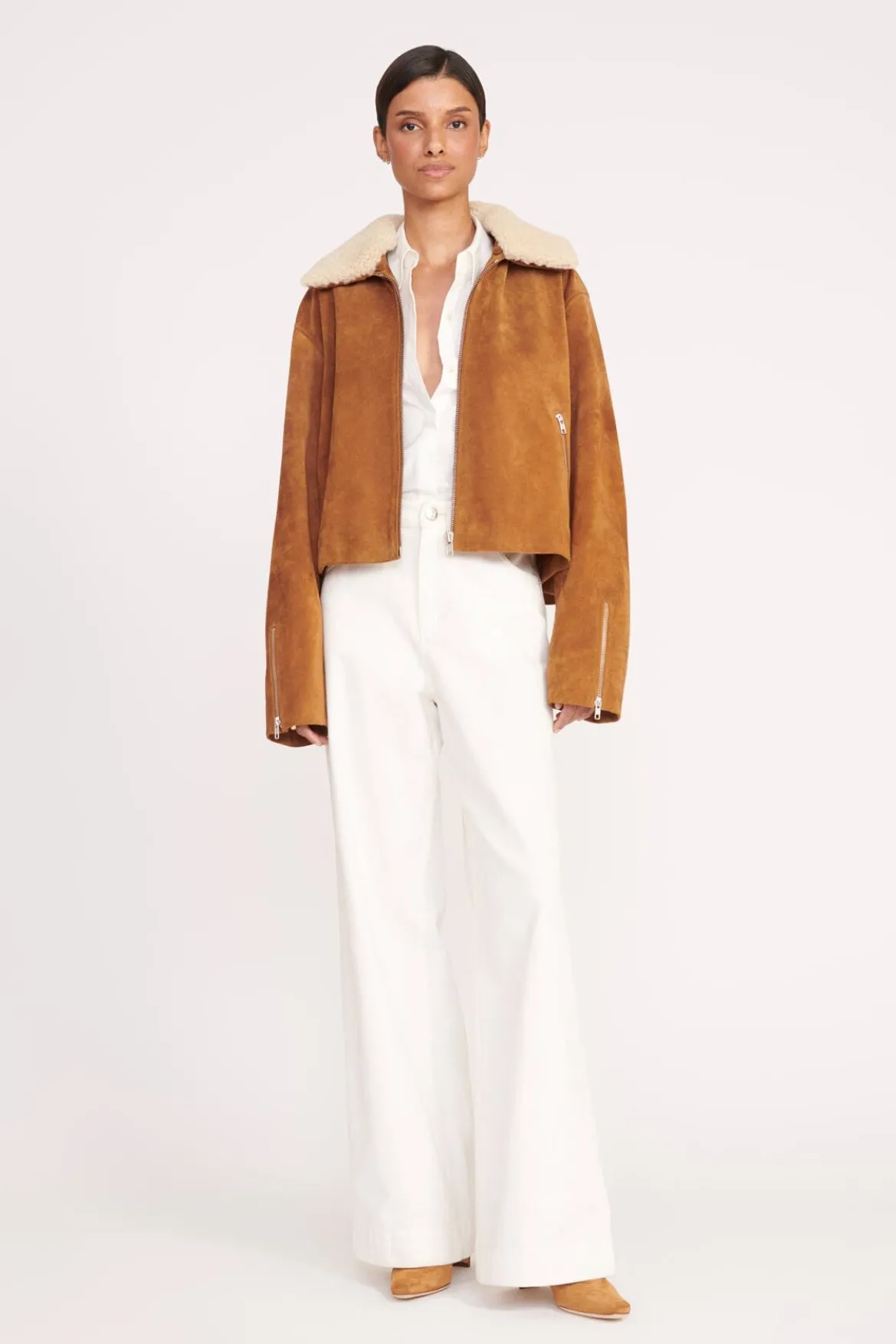 STAUD LENORA JACKET TAN