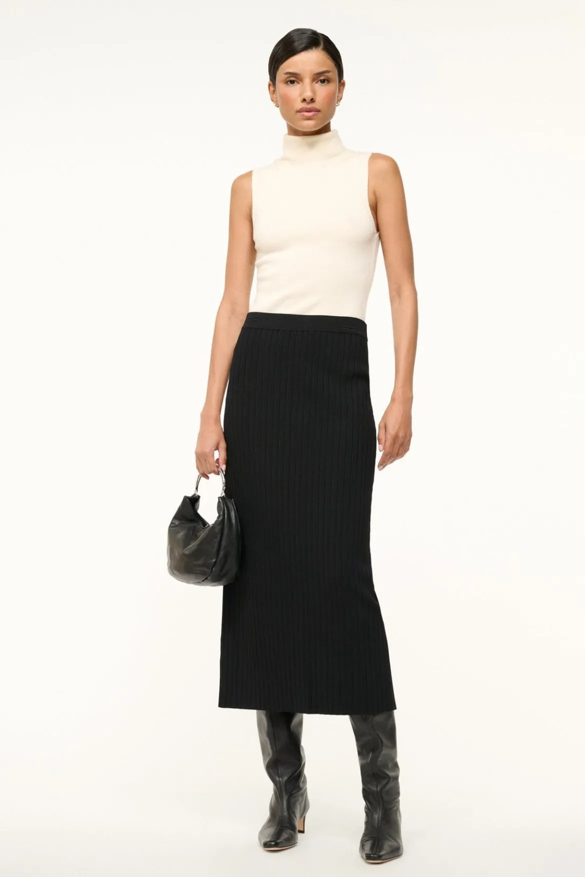 STAUD LYLE SKIRT BLACK