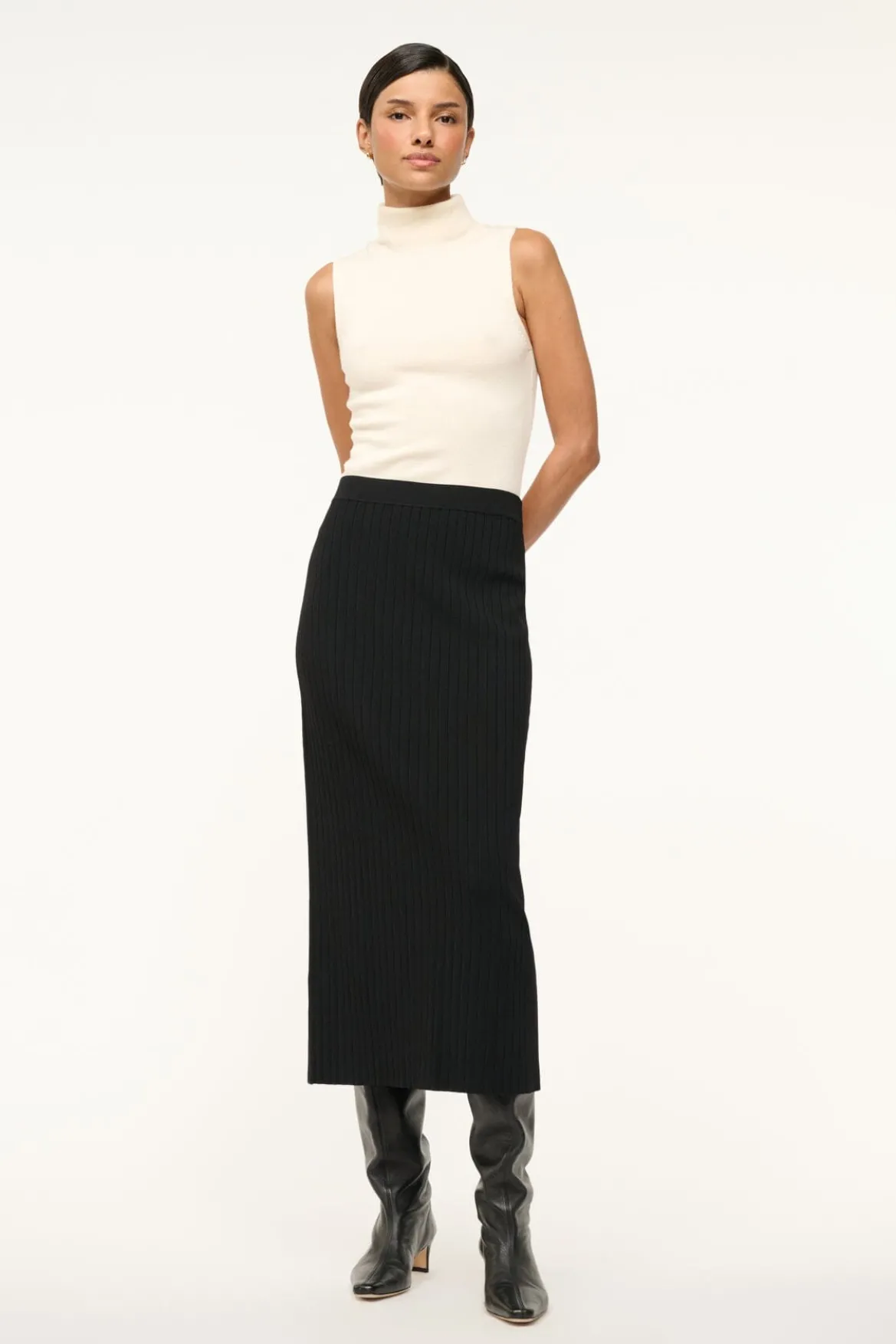 STAUD LYLE SKIRT BLACK