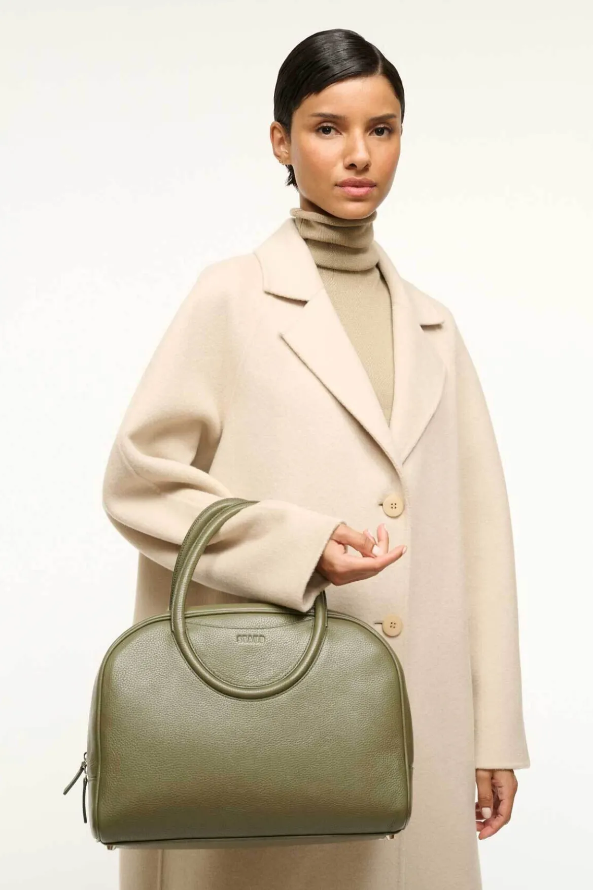 STAUD MAUDE BOWLER BAG AVOCADO