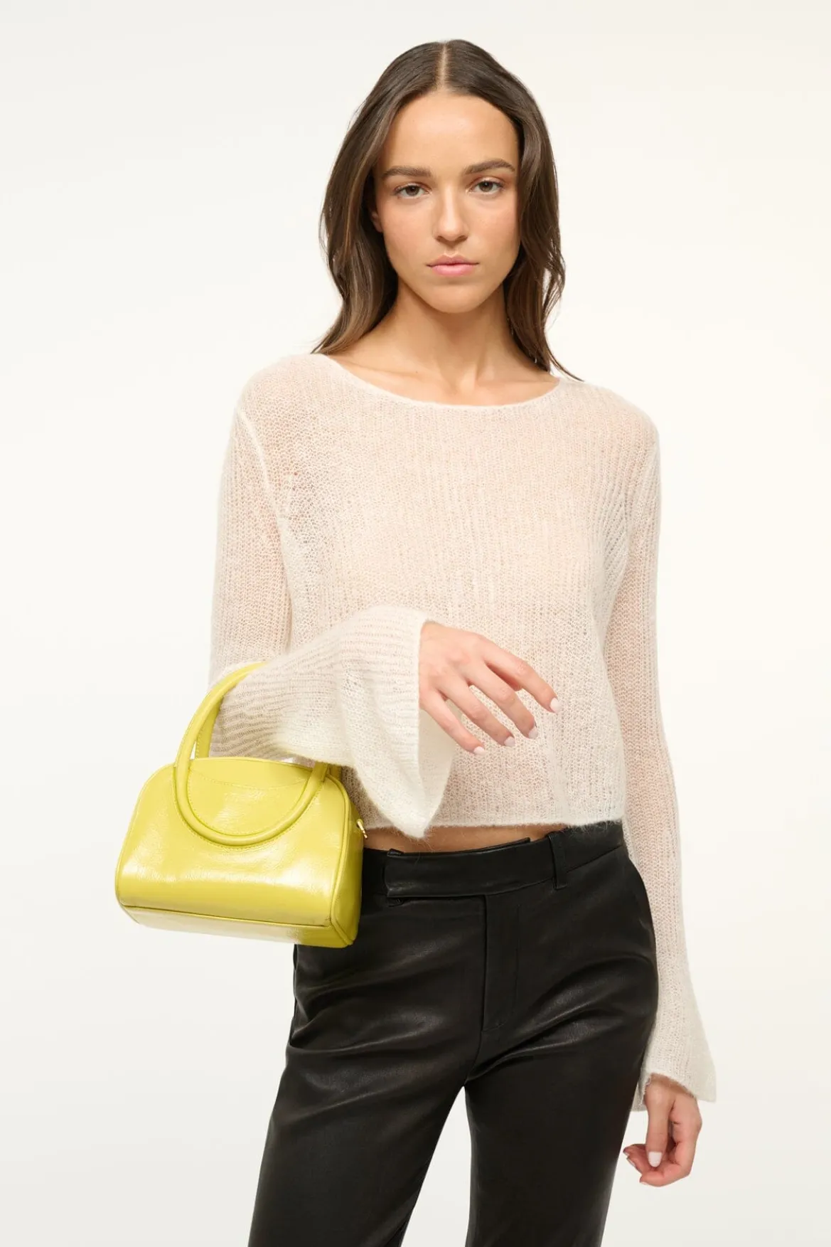 STAUD MAUDE MINI BOWLER BAG PEAR