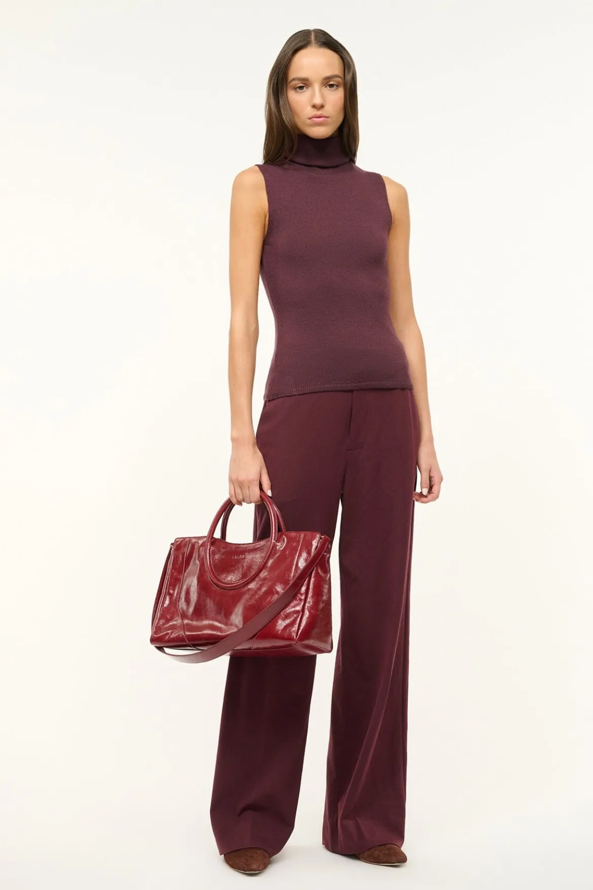 STAUD MAUDE SATCHEL PINOT