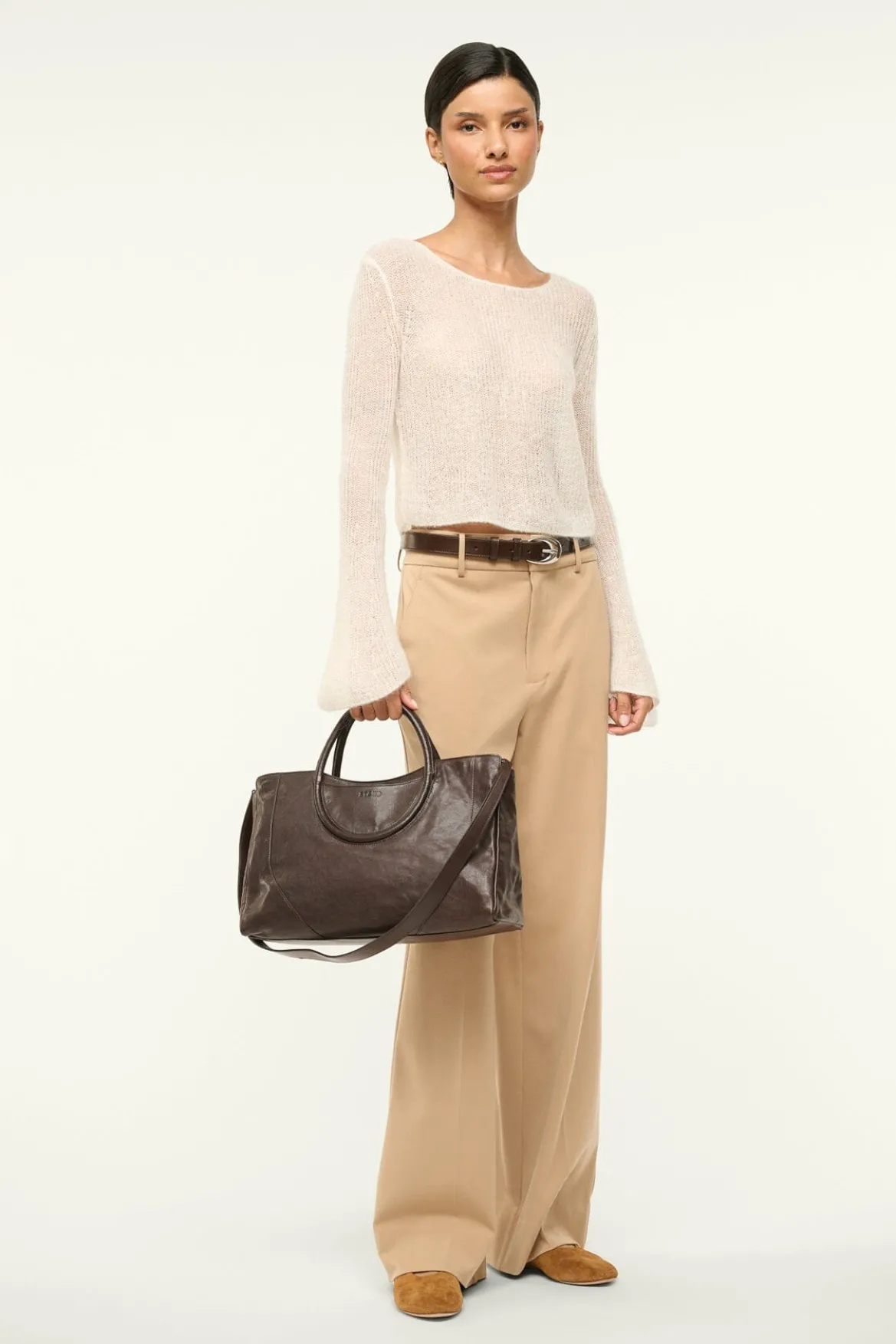 STAUD MAUDE SATCHEL ESPRESSO