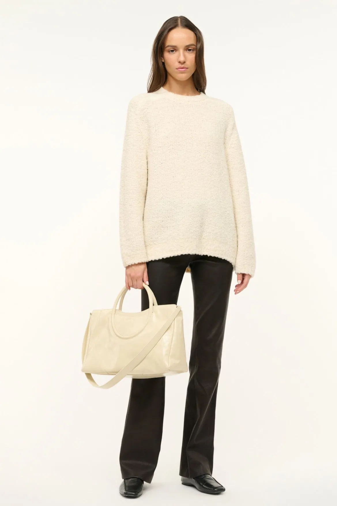 STAUD MAUDE SATCHEL CREAM