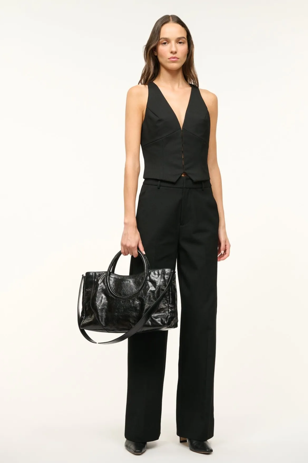 STAUD MAUDE SATCHEL BLACK