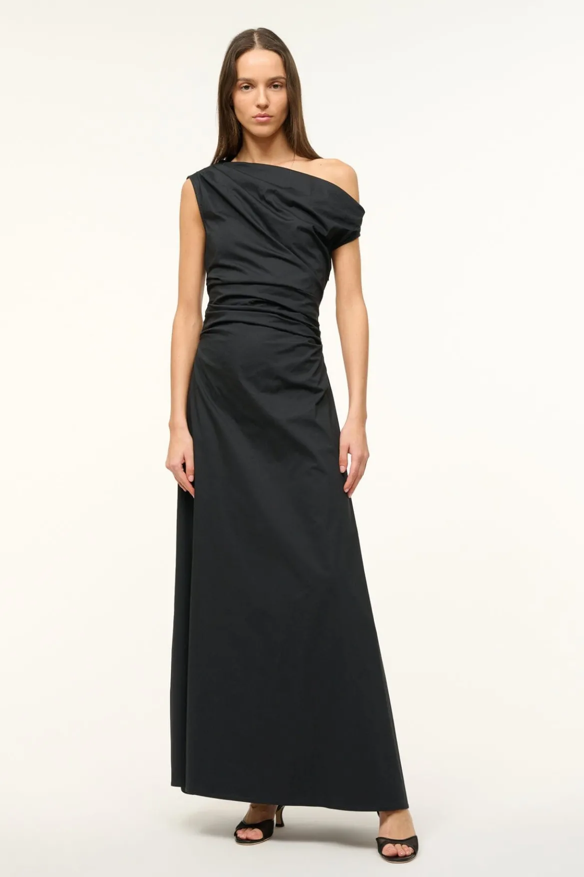 STAUD MAXI PHARE DRESS BLACK