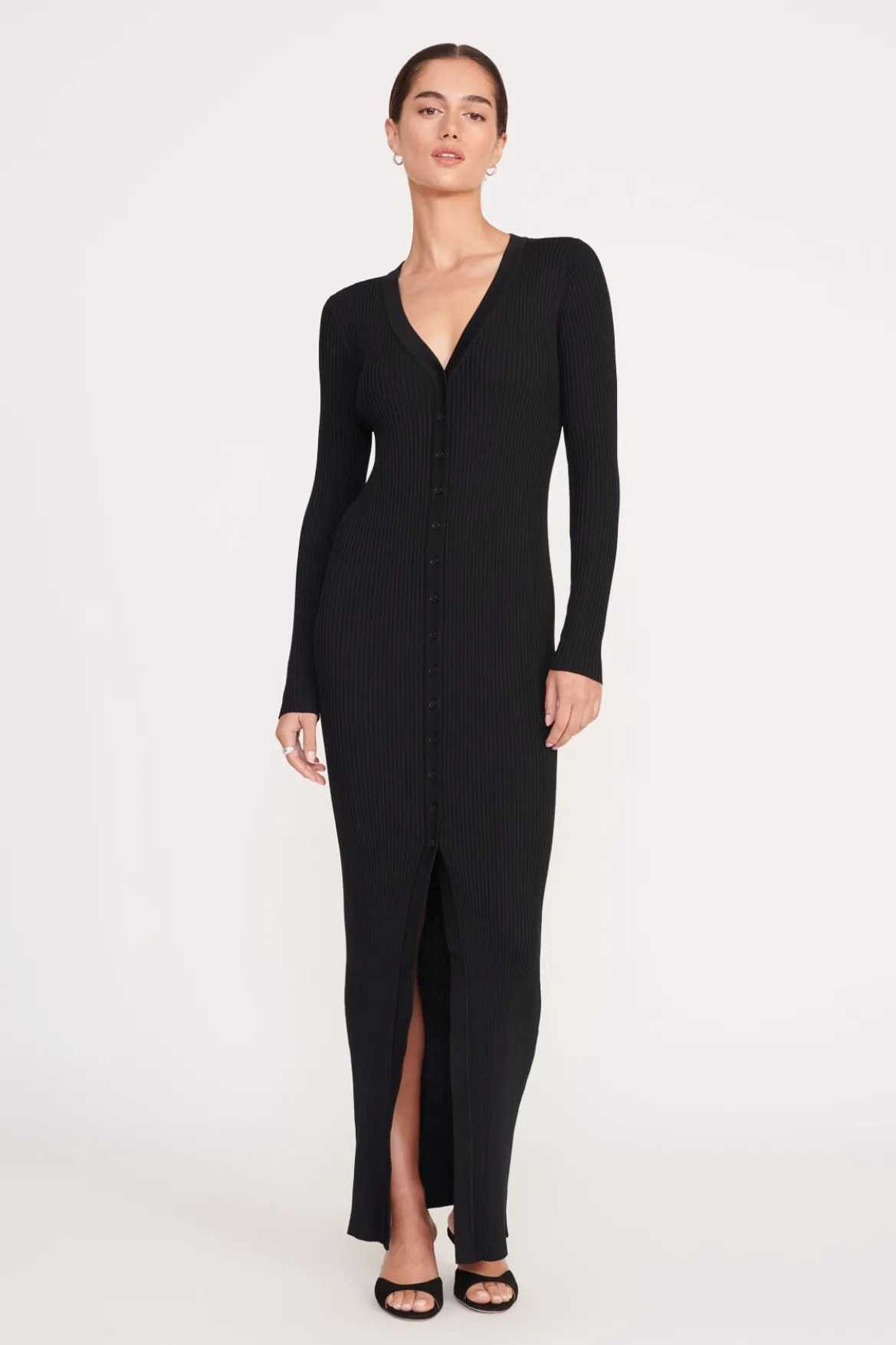 STAUD MAXI SHOKO SWEATER BLACK