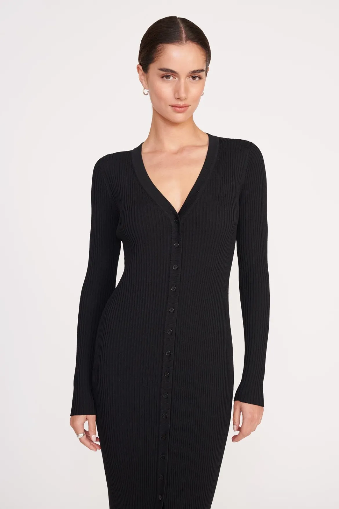 STAUD MAXI SHOKO SWEATER BLACK