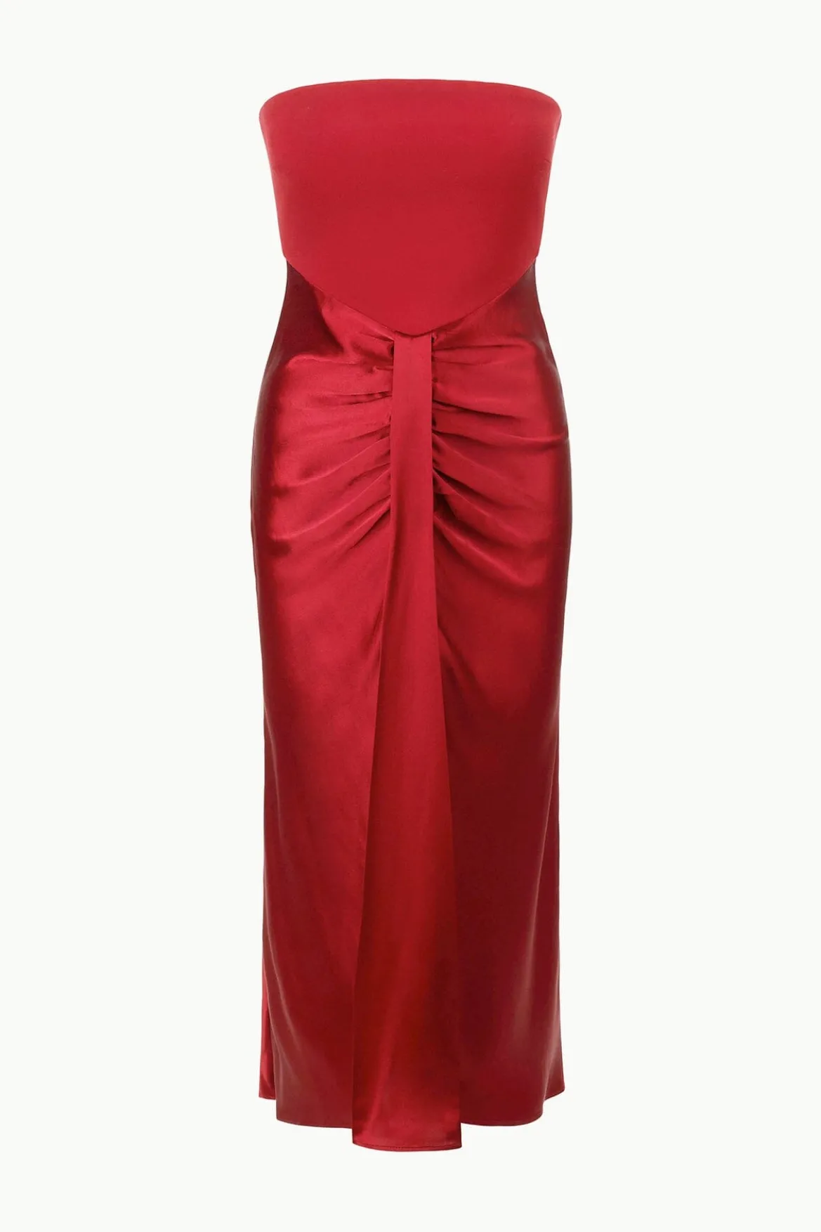 STAUD MIDI WAYFARING DRESS ROUGE