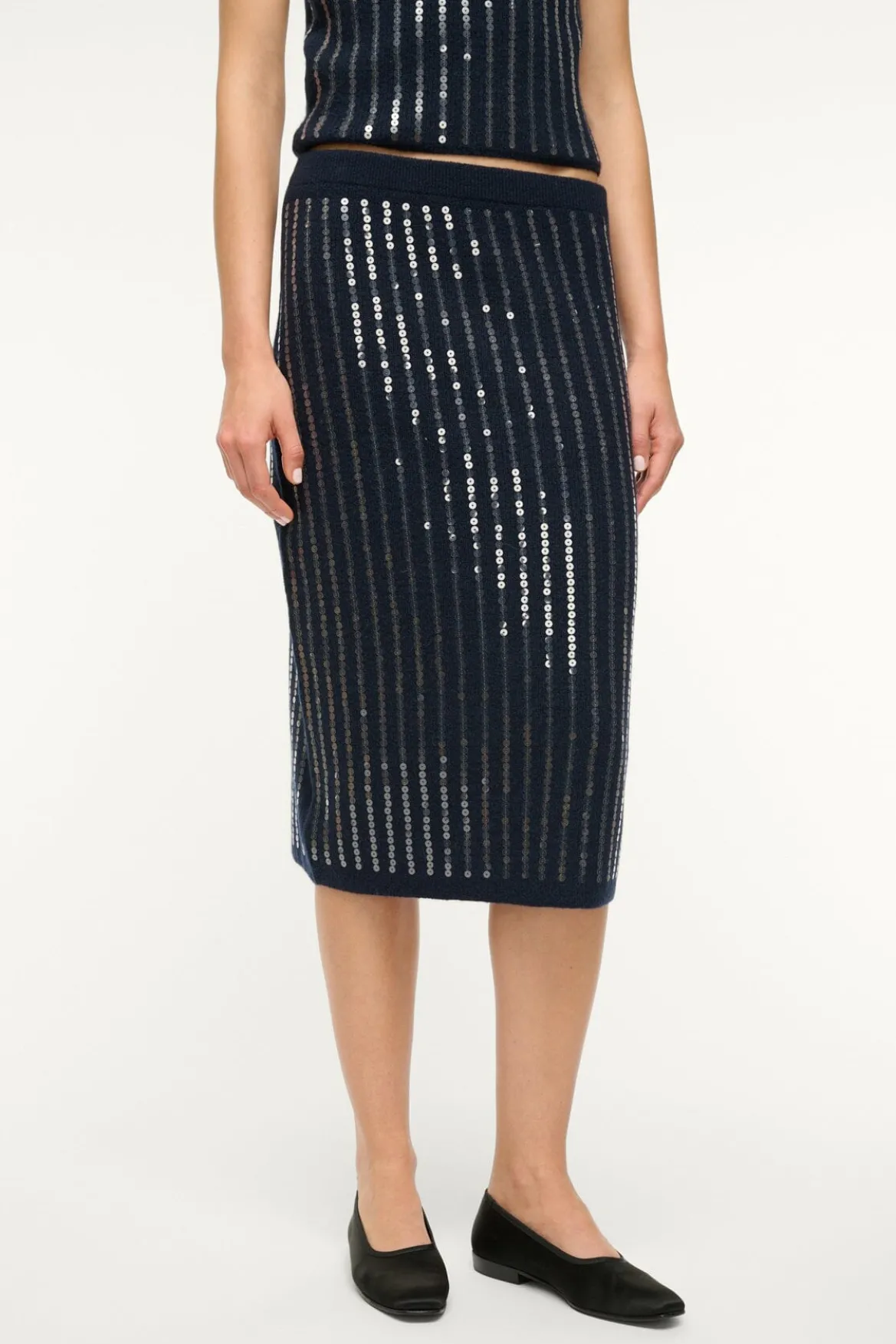 STAUD MIMI SKIRT NAVY