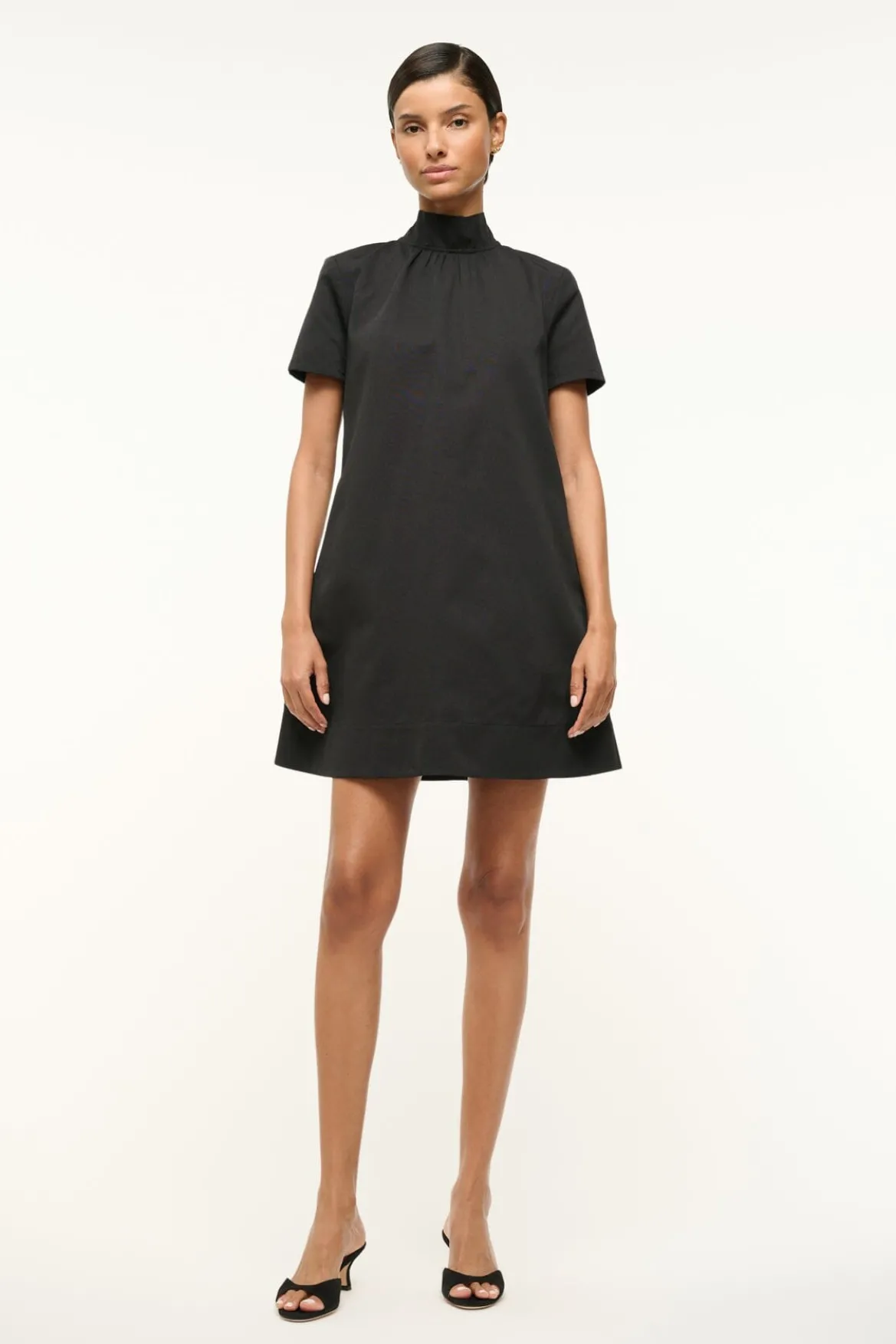 STAUD MINI ILANA DRESS BLACK